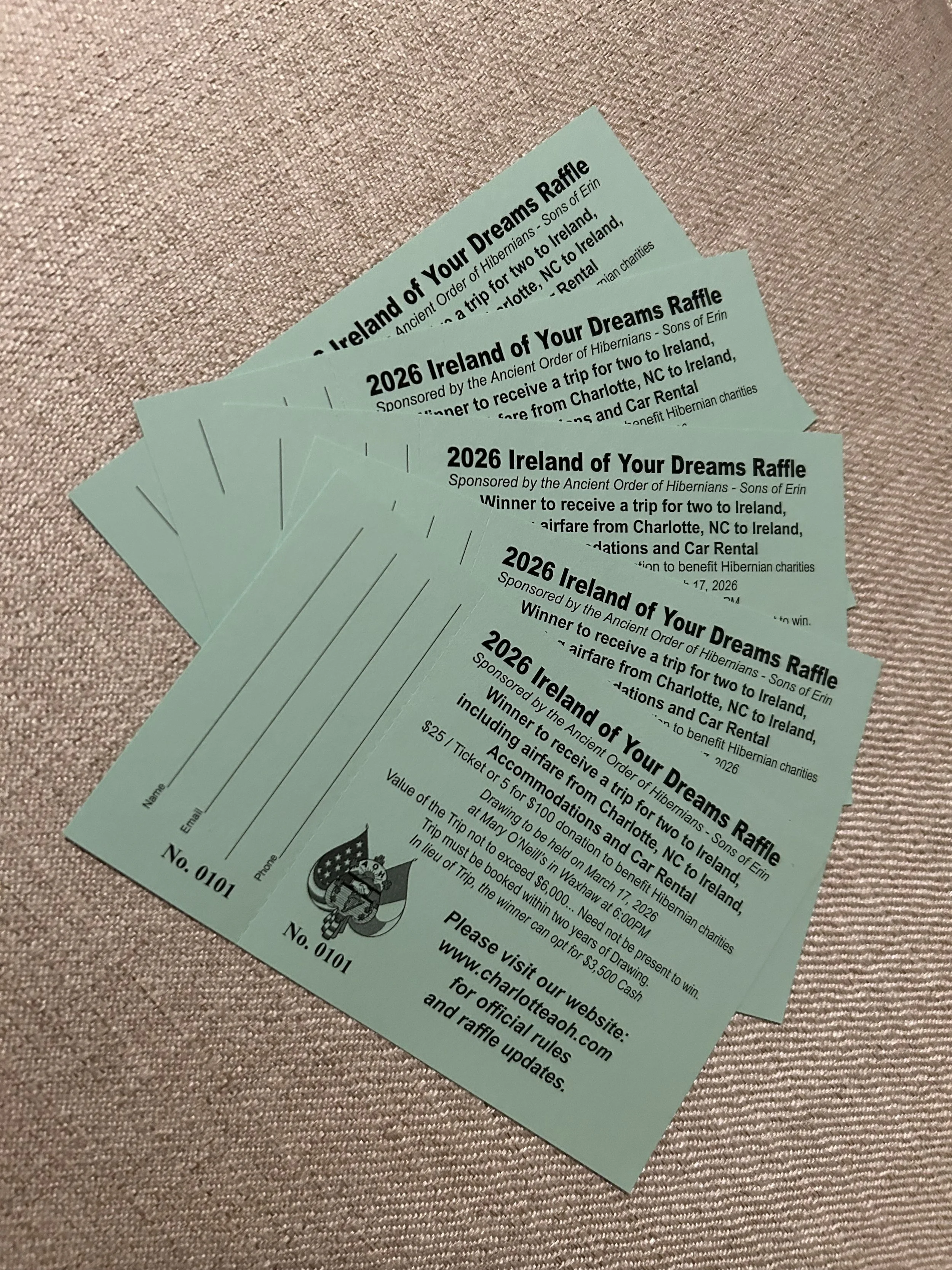 5x 2026 Ireland of Your Dreams Raffle Tickets (Best Deal)