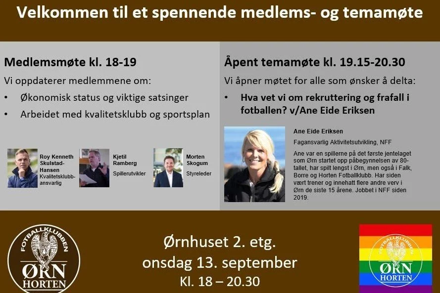 Vi minner om medlems- og temamøte onsdag 13. september</a>  