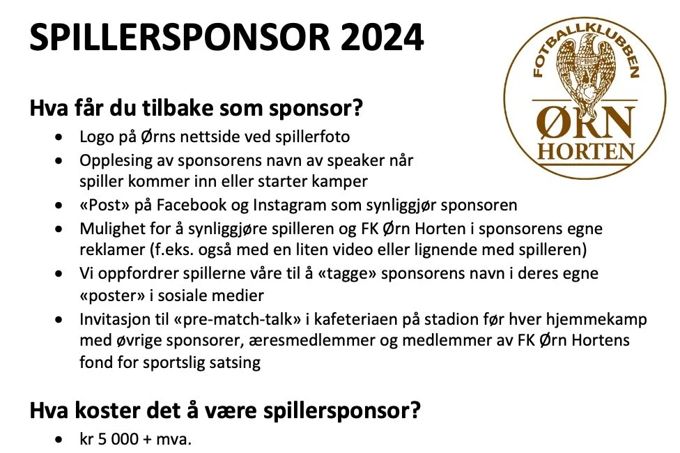 Vil du støtte en av våre spillere?