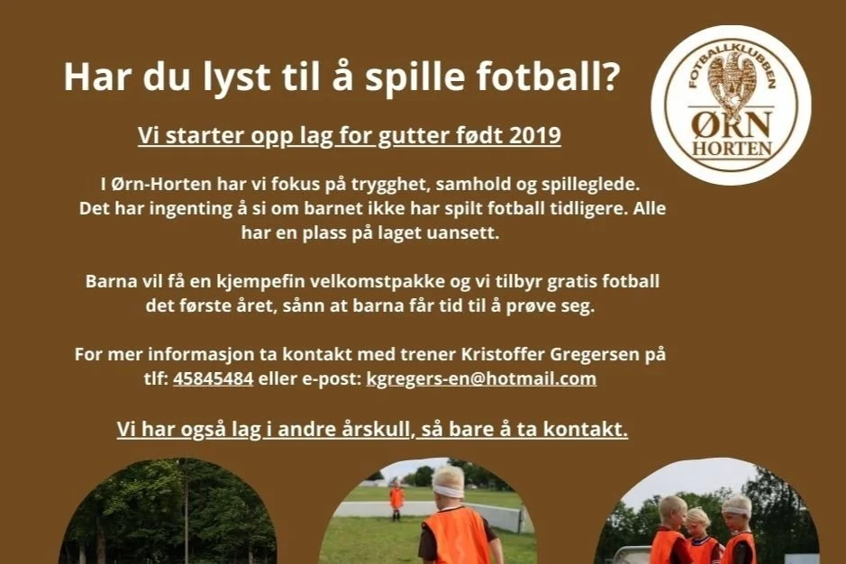 Oppstart av lag for barn født i 2019