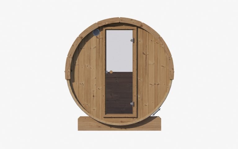 E7W Barrel Sauna (Front)