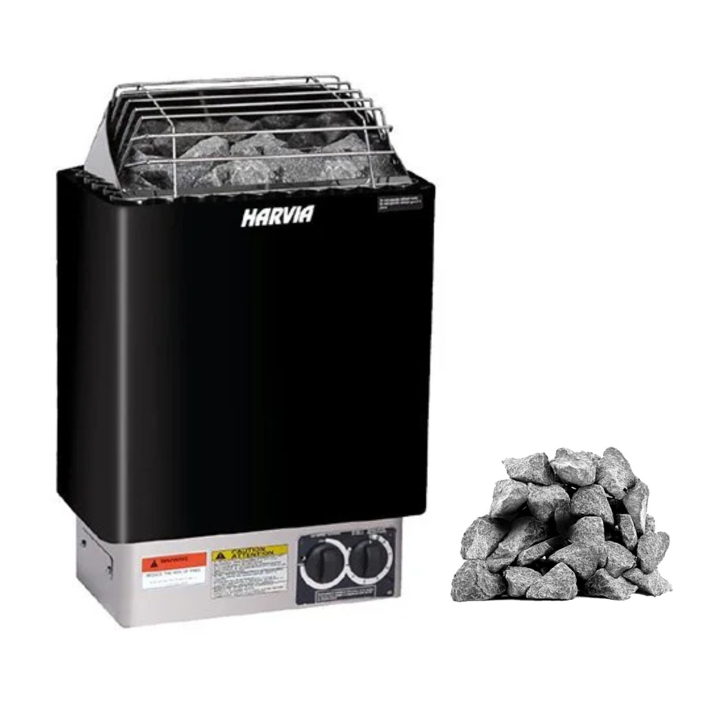 HARVIA KIP SAUNA HEATER WITH BUILT-IN CONTROLS - BLACK