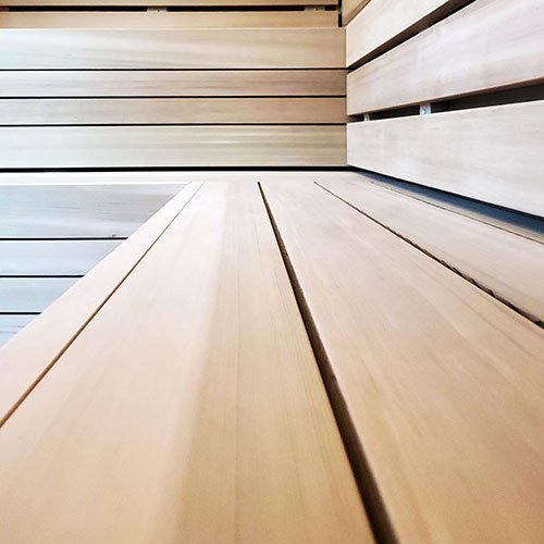 SAUNA BENCH MATERIAL, CEDAR 2X4 VG S4SEE, CLEAR GRADE A+