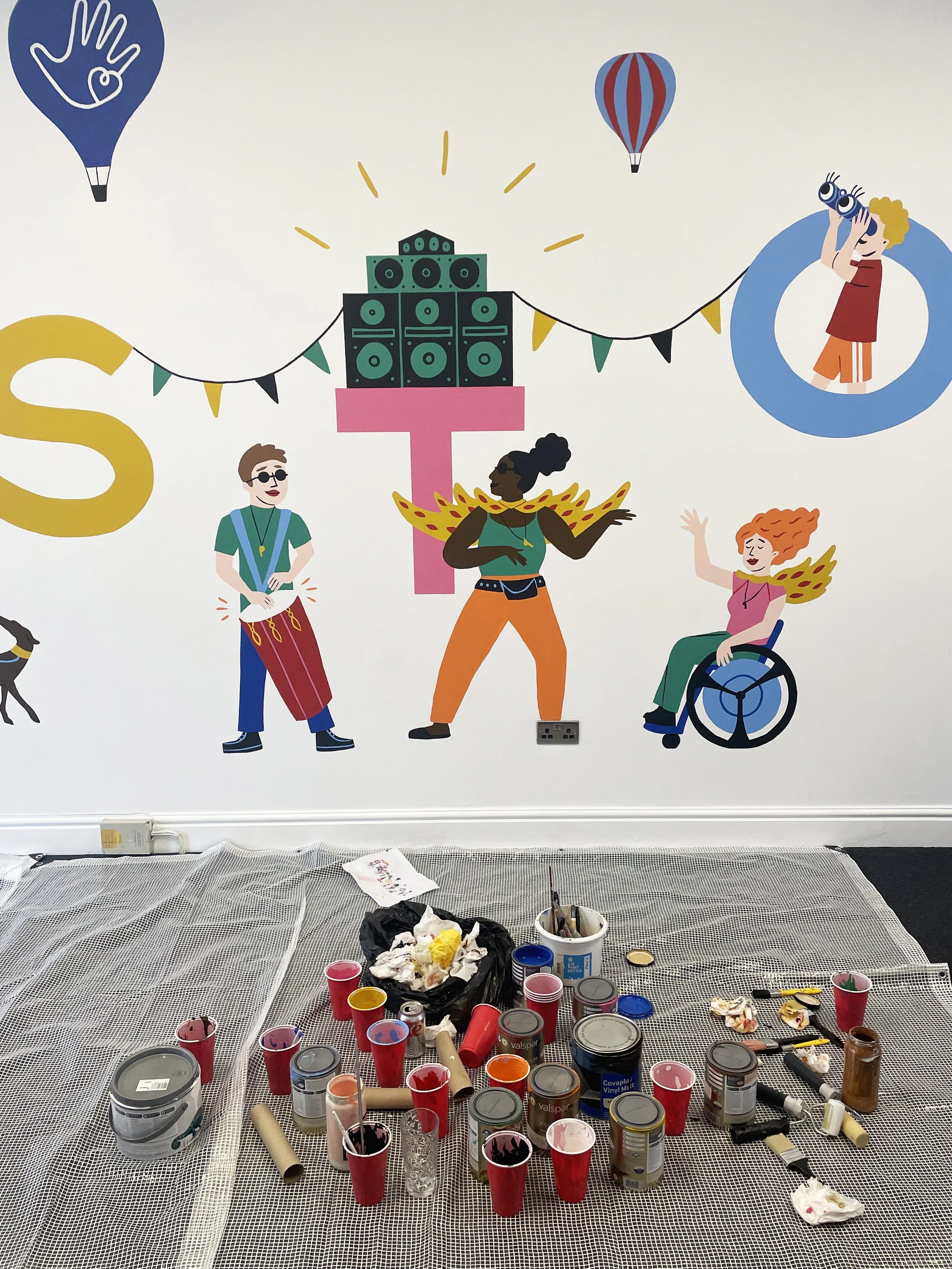 Bristol Mural for Caring in Bristol - Process