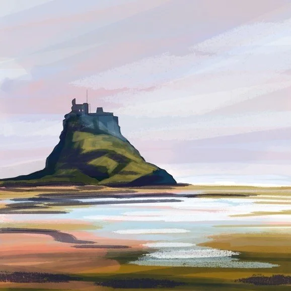 Image of an island with a sand and sea.