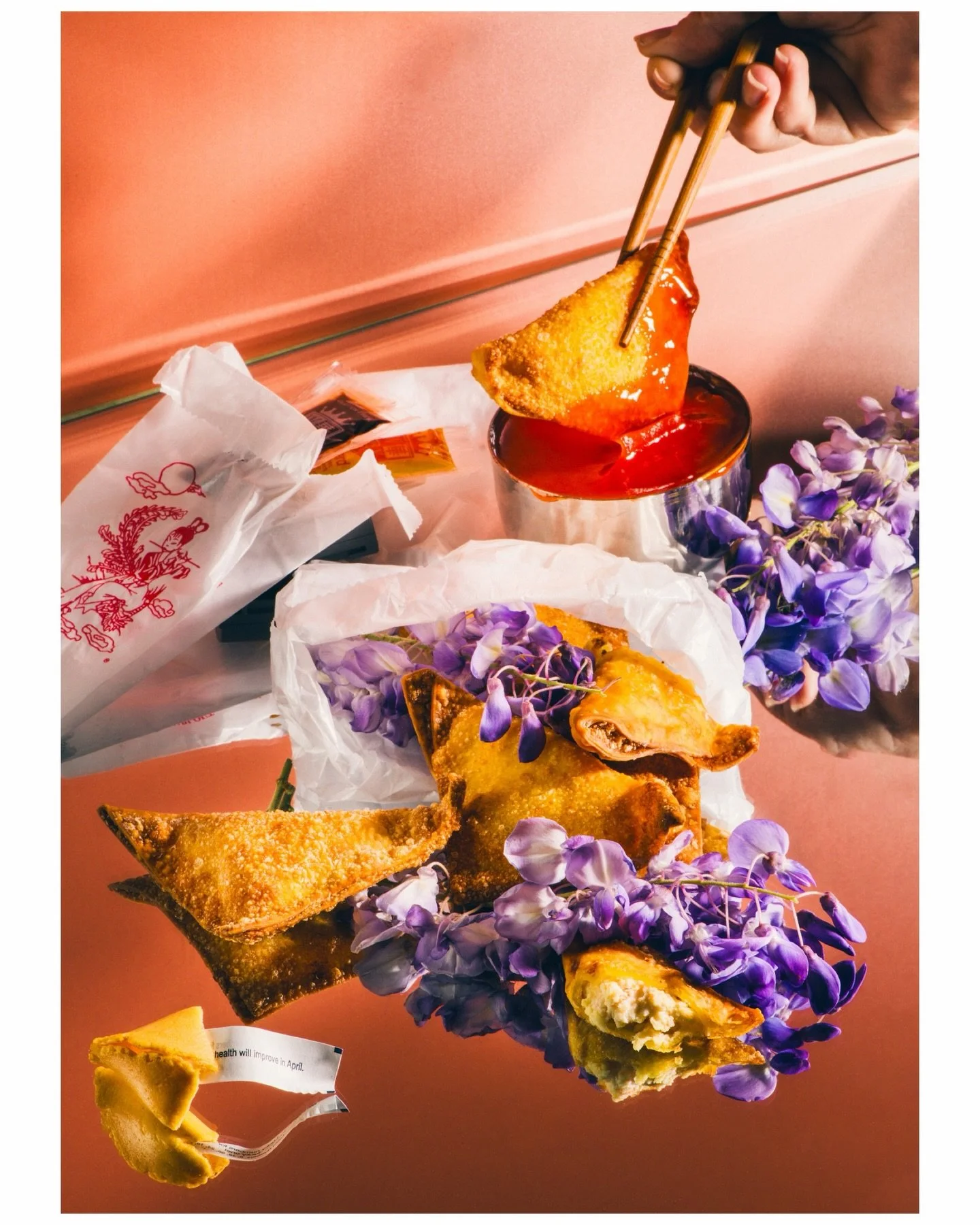 Crab Rangoon x Wisteria Hysteria 🦀🥟🍇
&mdash;
 When @justincookphoto and I started brainstorming our annual #wisteriahysteria personal projects this year, we came to the idea of when does something invasive become so prolific, so beautiful, and so 