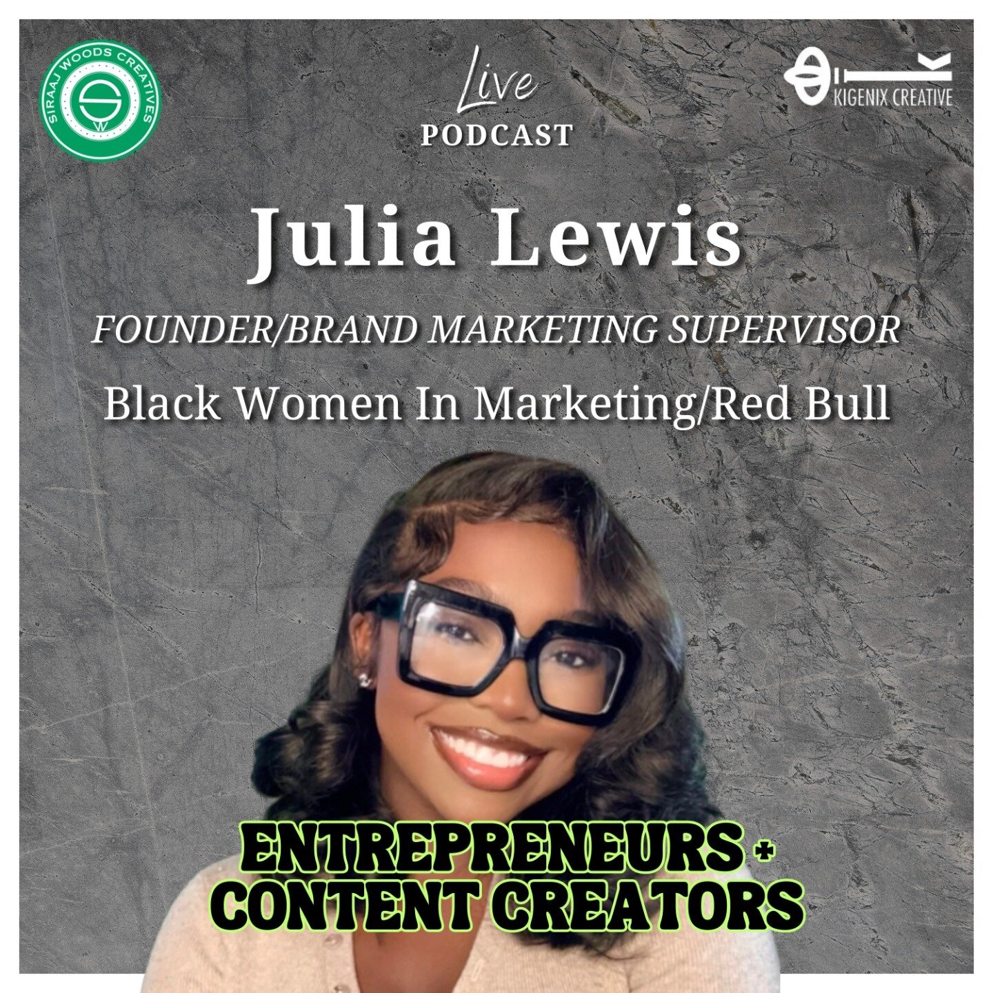 @juliashardae the visionary Founder of @blackwomeninmarketing_ and @redbull Brand Marketing Supervisor 🤎

She will be featured in our upcoming live podcast and explaining how she creates content in her niche 🫡

&quot;My content involves strategy, e