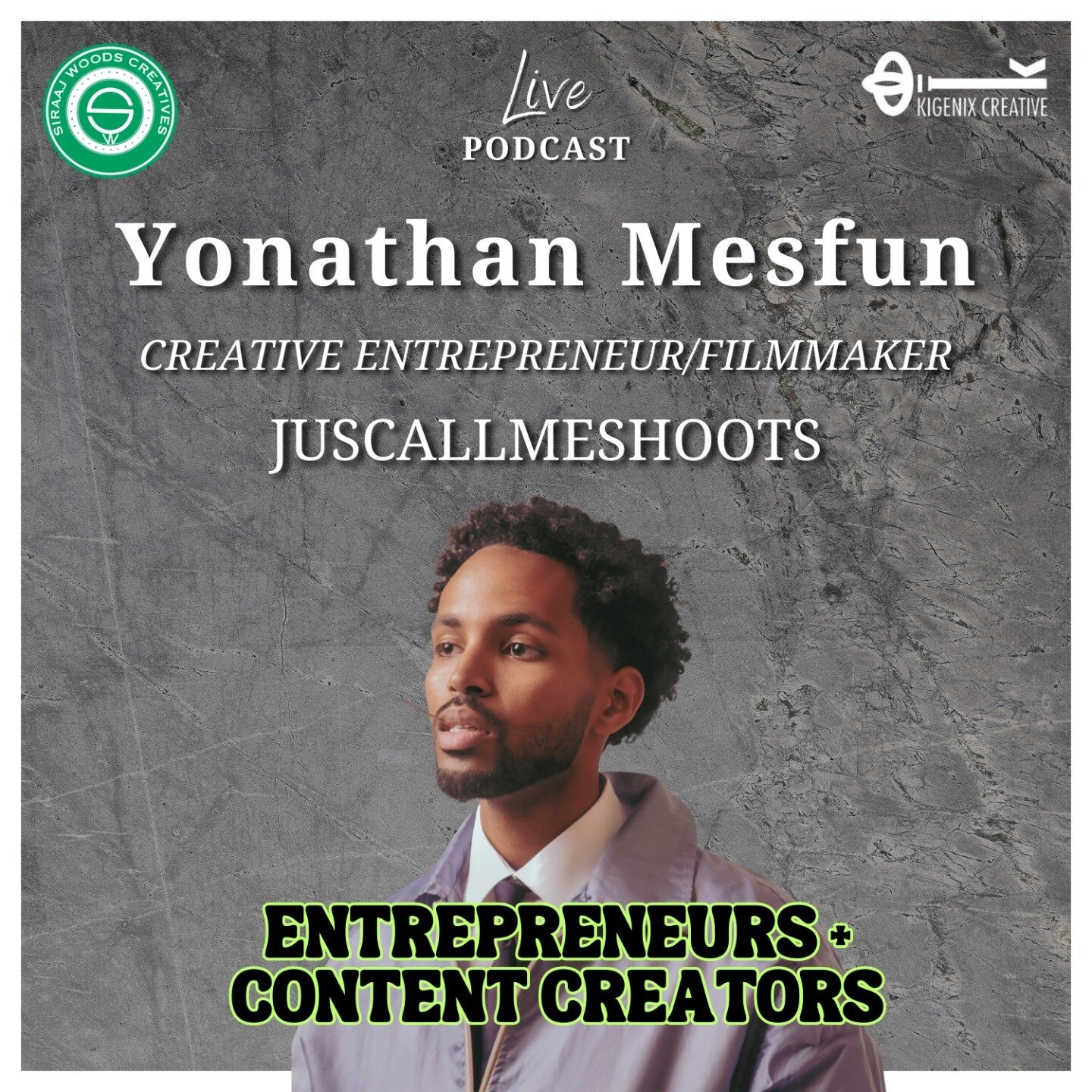 @juscallmeyoni the creative powerhouse behind @juscallmeshoots_ 📸

He will be providing his expertise in our upcoming live podcast and explaining how he creates content in his niche 🫡

&quot;I am an Ethiopian kid from the DMV with an educational ba