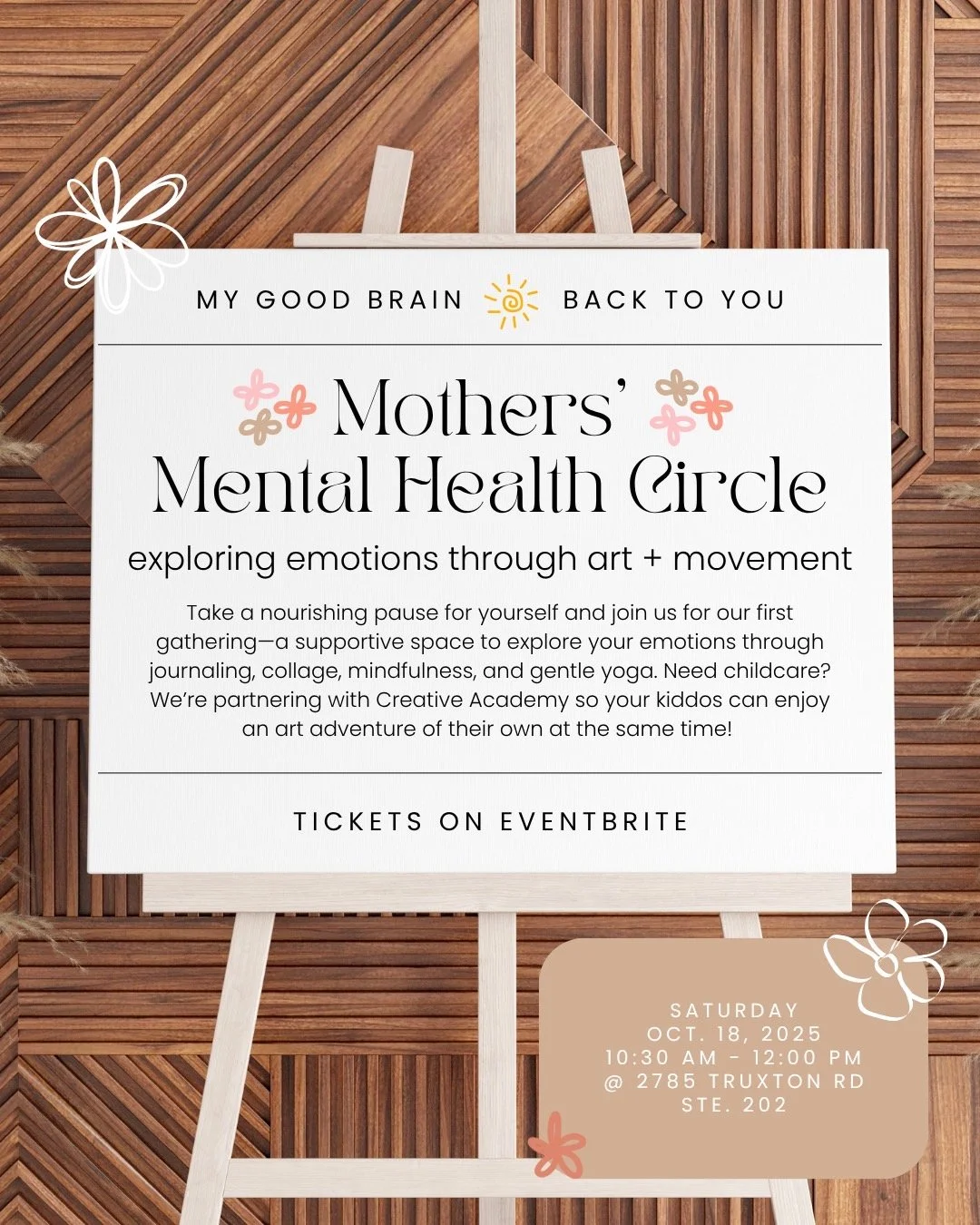 ✨ San Diego mamas&mdash;your self-care moment is HERE. ✨

For the first time ever, My Good Brain x Back To You @backtoyou.us are hosting a Mothers&rsquo; Mental Health Circle 🌙 at Liberty Station&mdash;an intimate 90-min experience blending journali