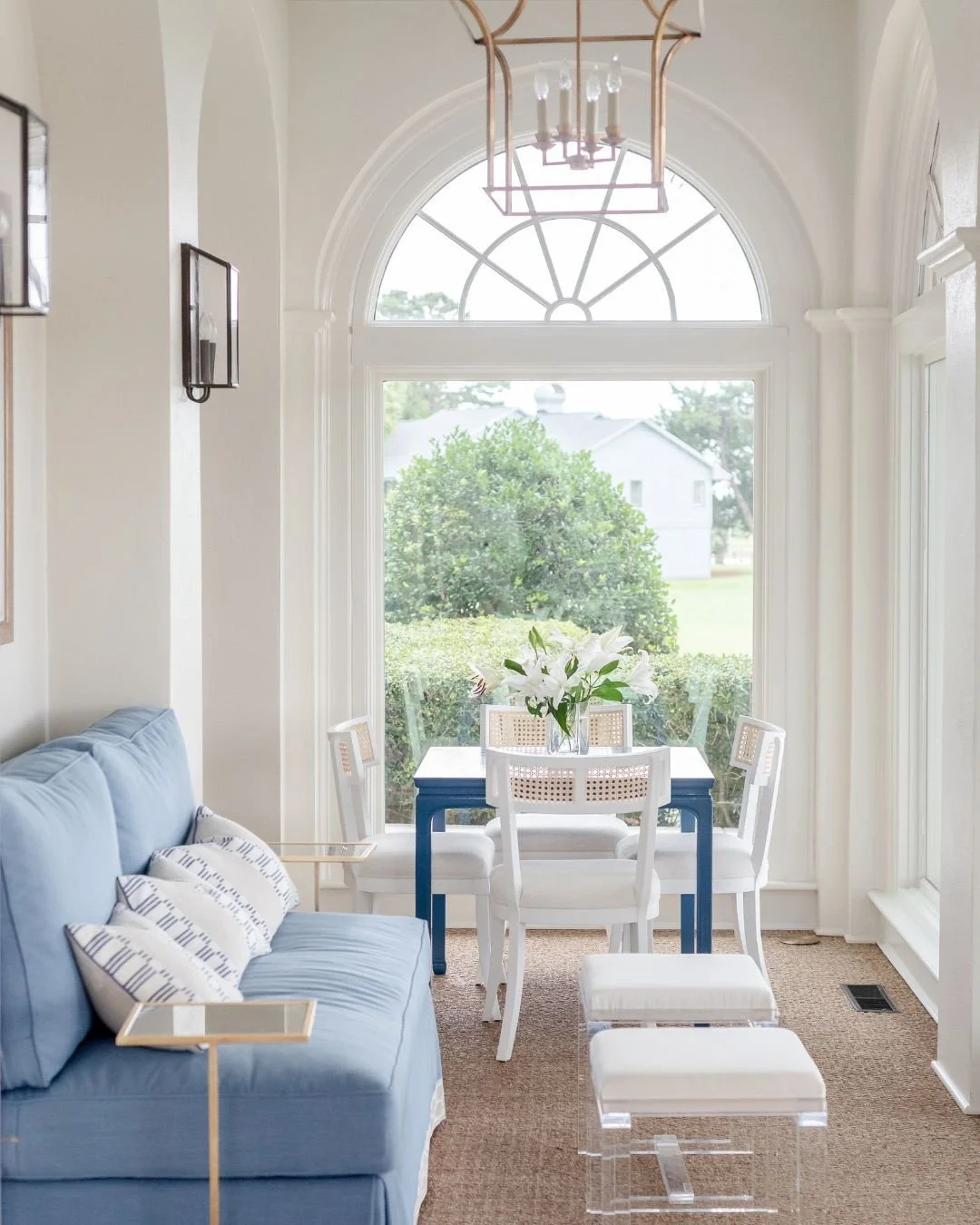 So many ways to Sunday in this space. Morning coffee, a good book, or a long game of mahjong.⁠
⁠
#happysunday #wpid #wynnepeaceinteriordesign #designinspo #interiordesign