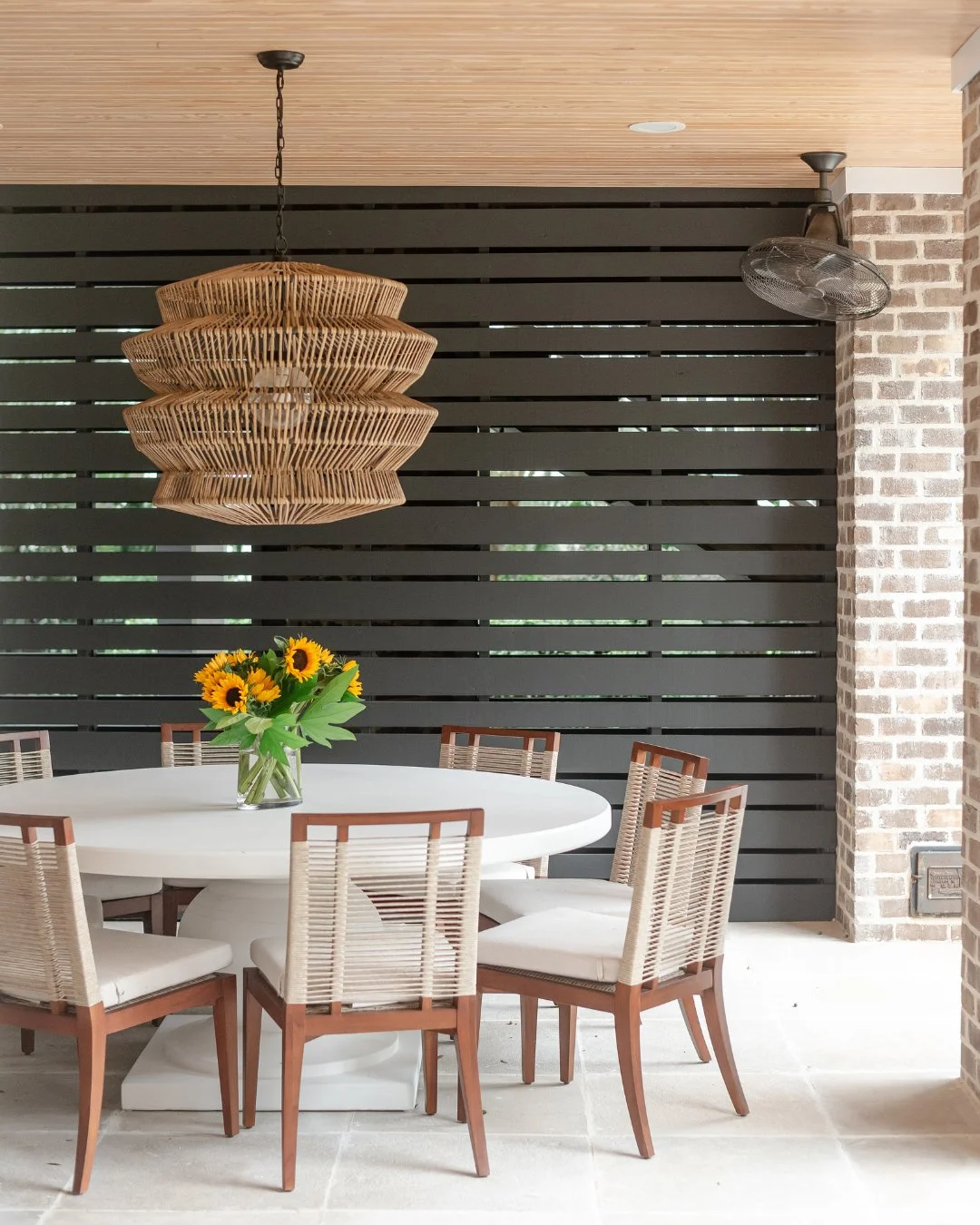 Designed for afternoons that stretch and the suppers that follow.⁠
⁠
#outdoorspace #sundaysupper #slowsunday outdoordesign #wynnepeaceinteriordesign