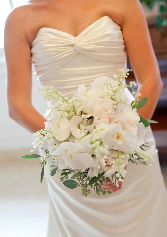 White lily valley bouquet