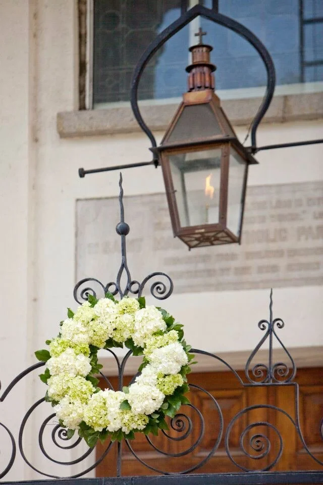 hydrangea church wreath