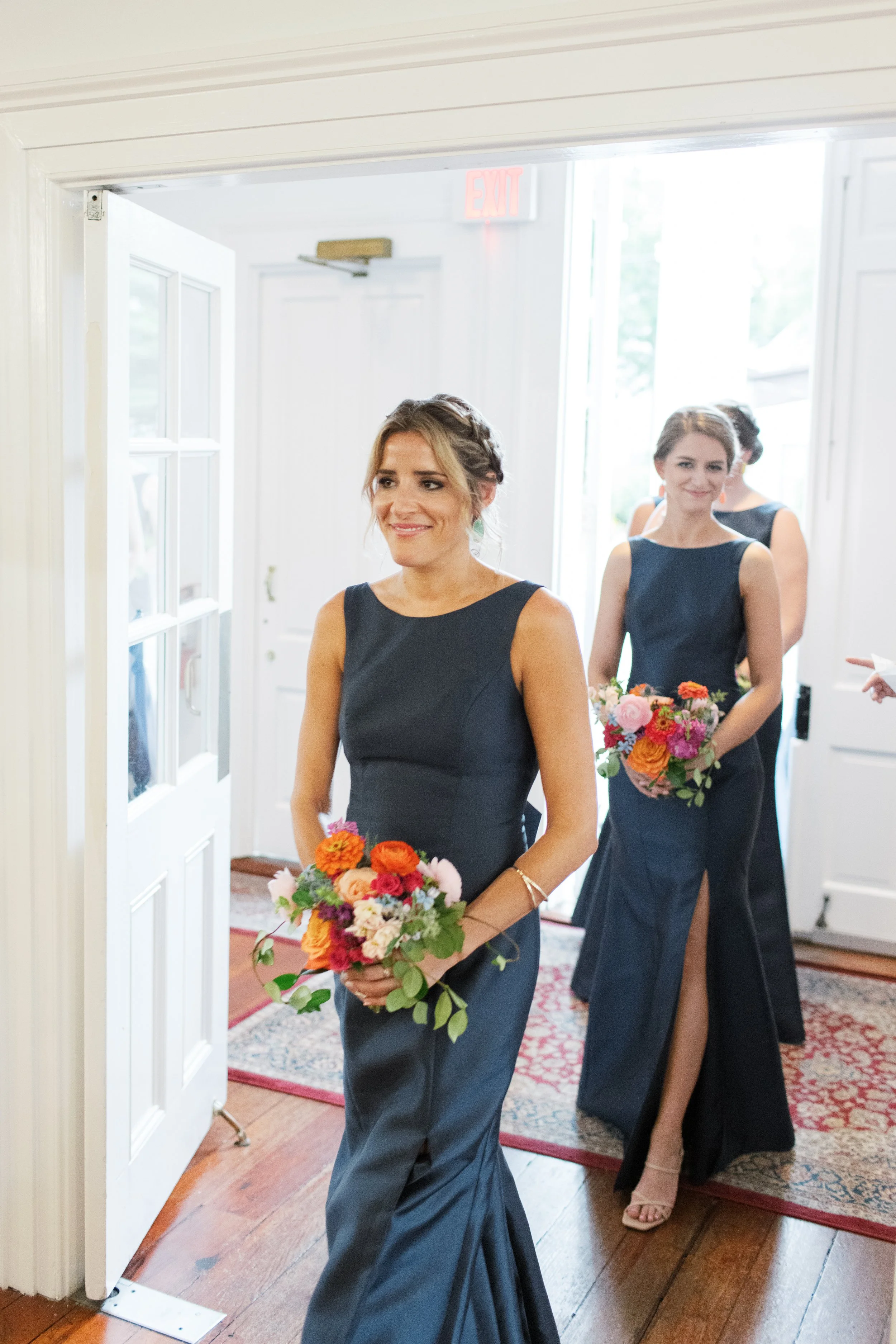 Colorful bridesmaids bouquet