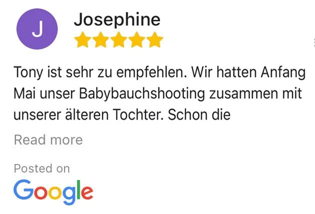 Rezension des babybauch schwangerschafts fotos unternehmen babybauchberlin von Josephine 