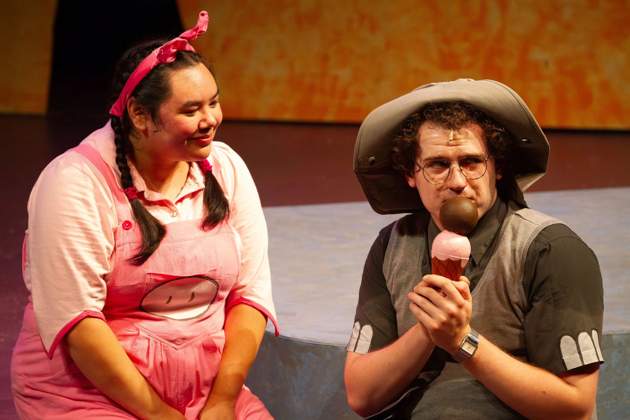 as Piggie in ELEPHANT & PIGGIE'S "WE ARE IN A PLAY!" by Mo Willems (book and lyrics) and Deborah Wicks La Puma (score) | Bloomsburg Theatre Ensemble | director: Aaron White | photo: Amy Rene Byrne