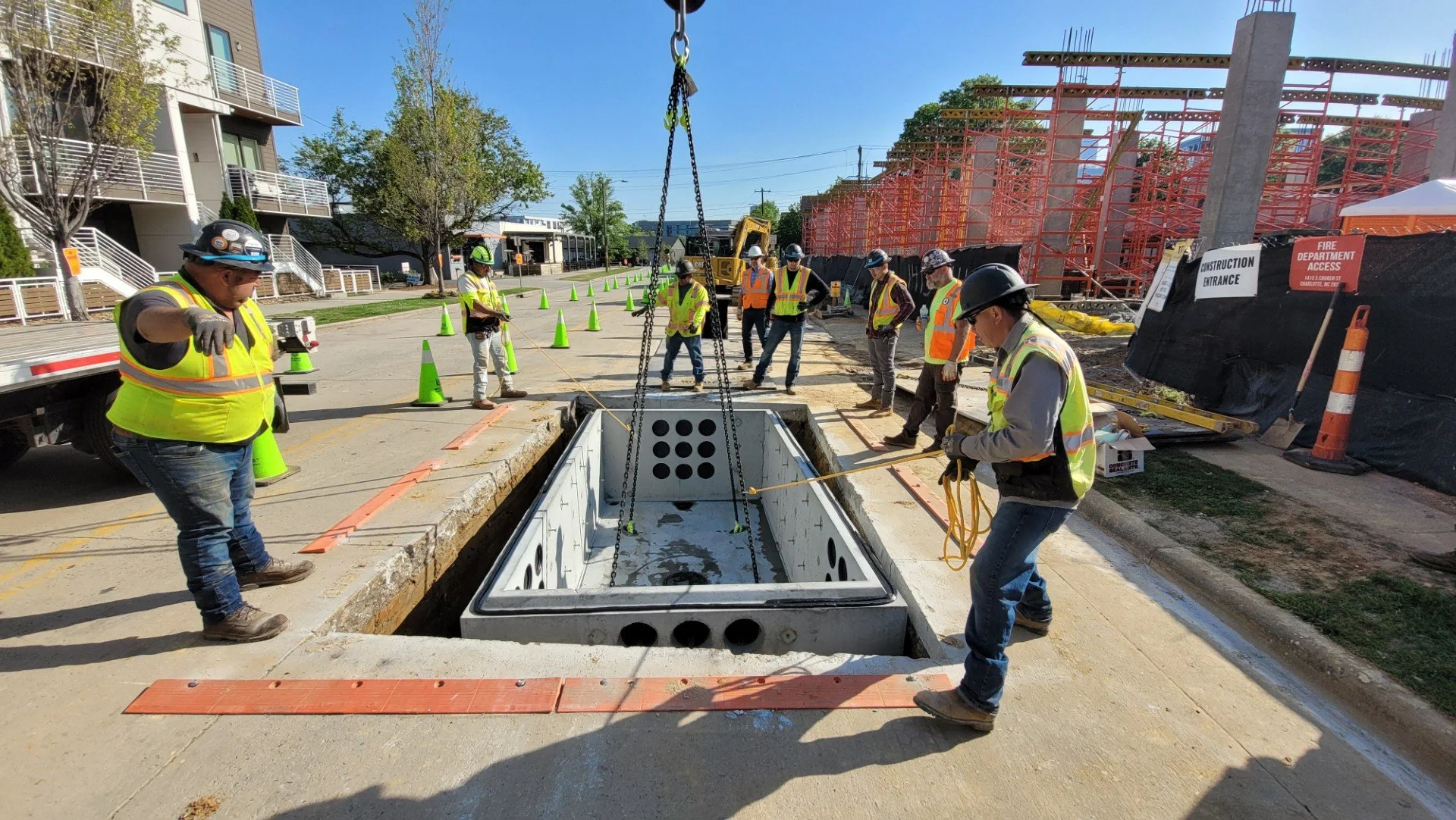 manhole vault installation charlotte north carolina