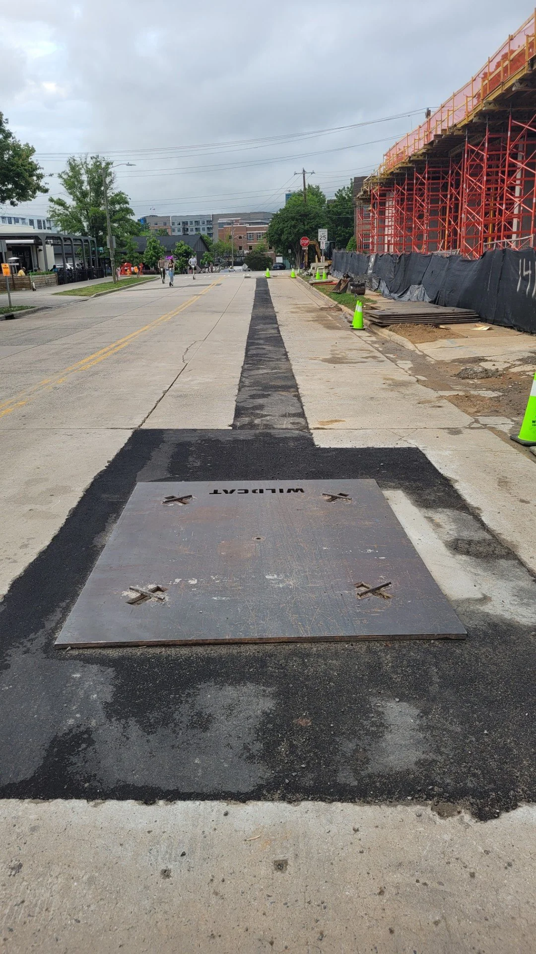 Finished manhole installation