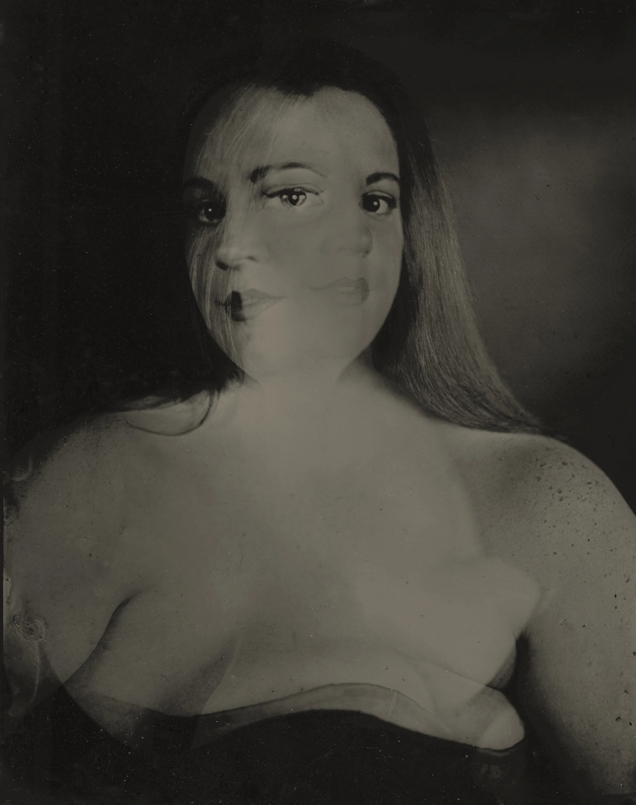 double exposure ambrotype
