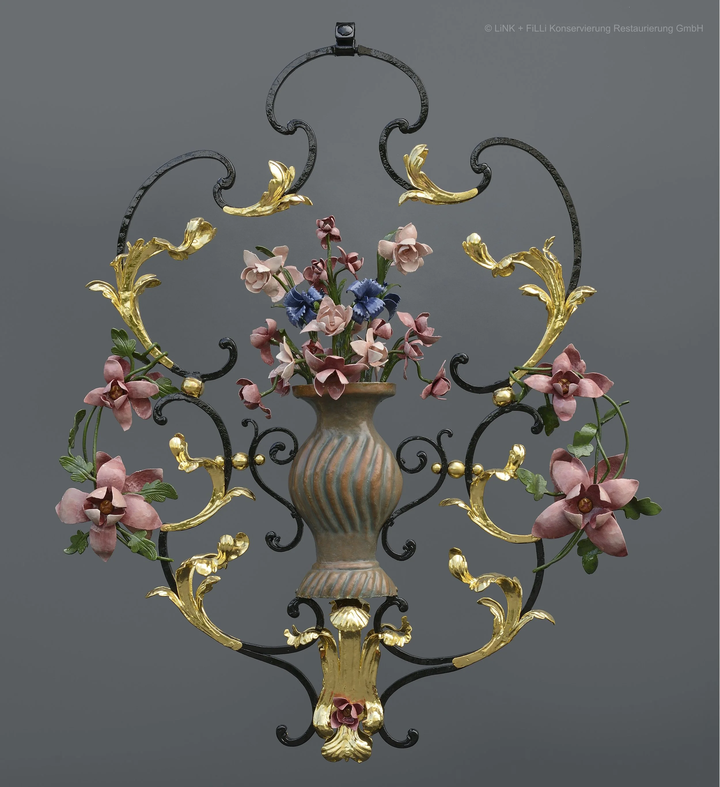 Schild Blume ,nach der Farbfassung