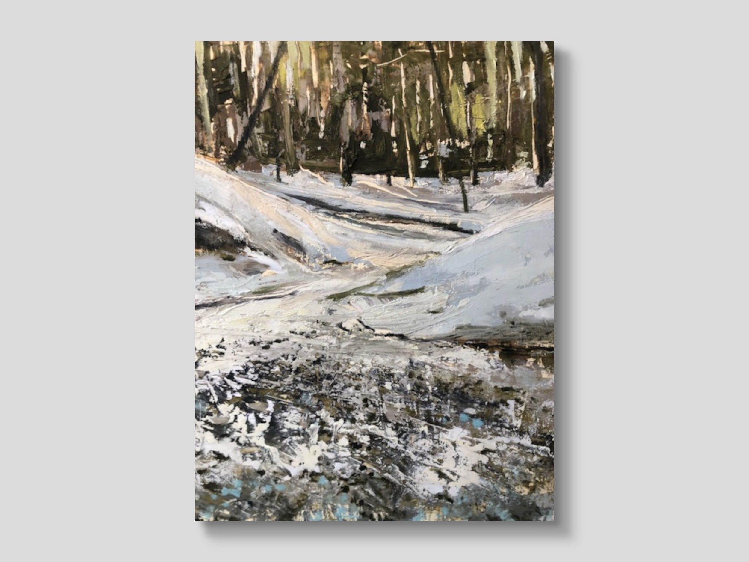 Walk to McRae - Oil and Cold Wax Medium 24" x 28" - Gifted