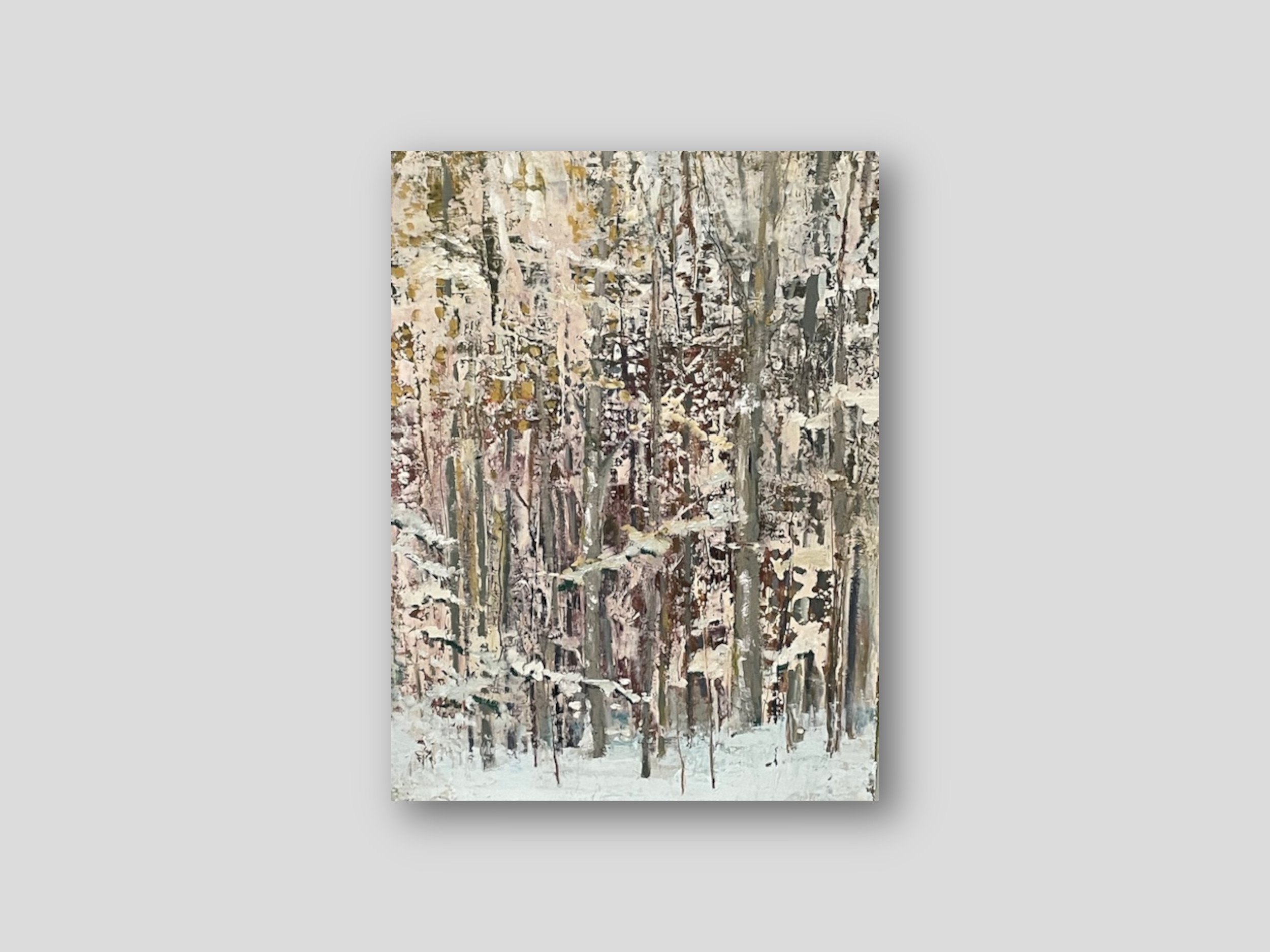 Winter Curtain - Oil and Cold Wax Medium 24" x 30"