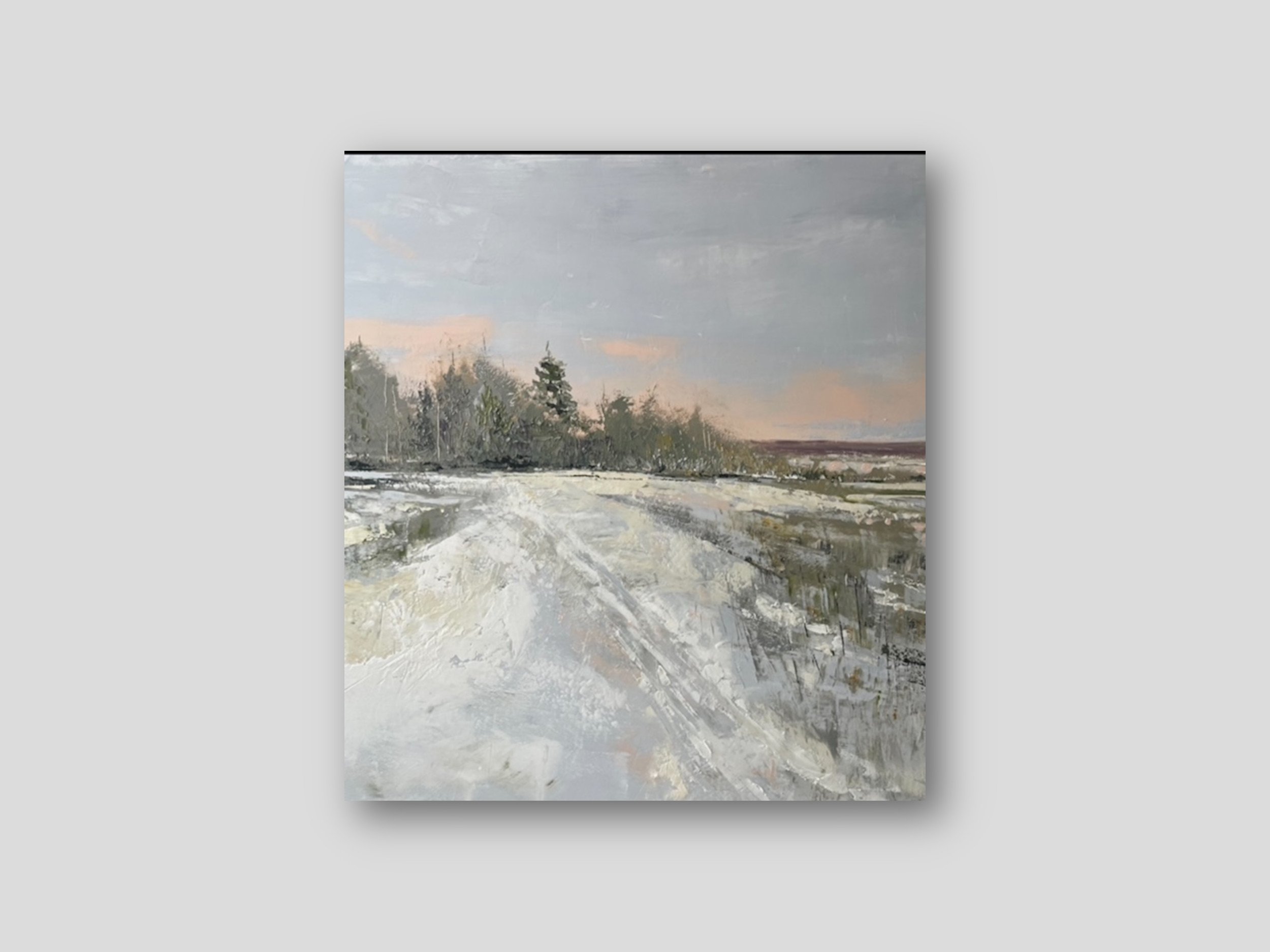Randonné Hivernale - Oil and Cold Wax Medium 36" x 36" - Sold