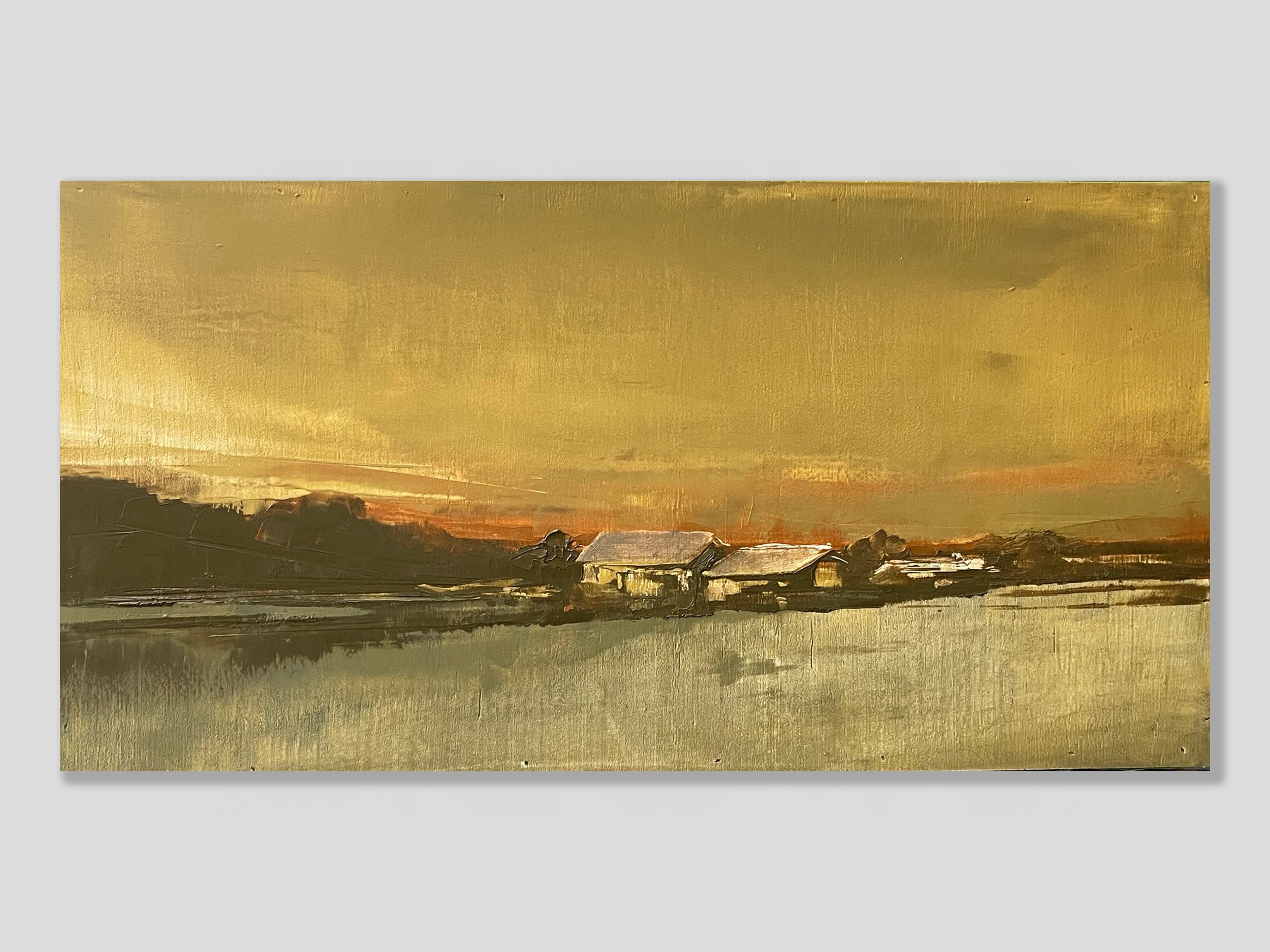 Homesteading - Oil and Cold Wax Medium - 23" x 12"