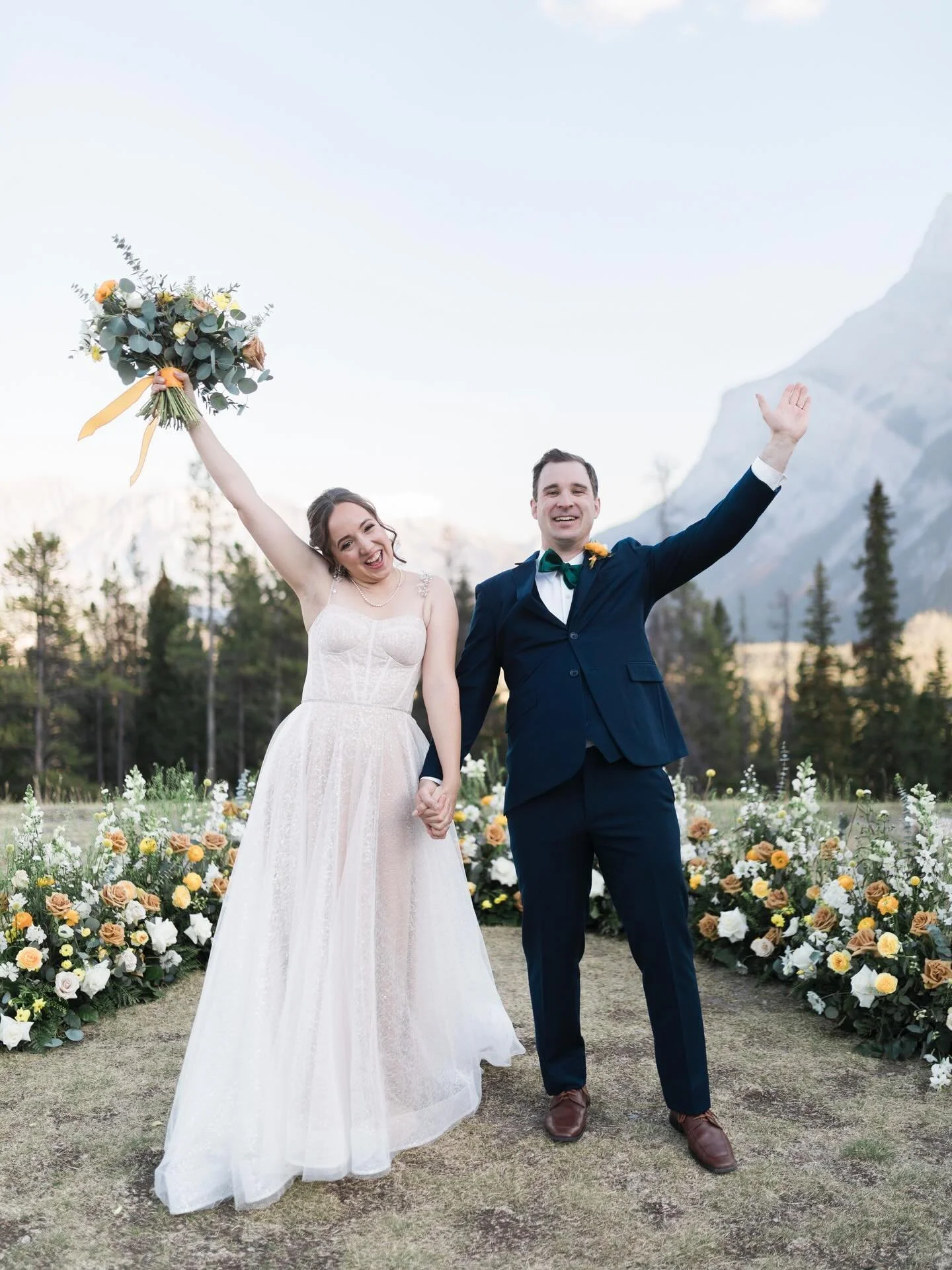 A few frames from Laura and Jeff&rsquo;s wedding in Banff with the lovely view of Tunnel Mountain to be their ceremony backdrop. Just one of the lovely couples that really fit our vibes and welcomed me into their day with open arms. I always love jus
