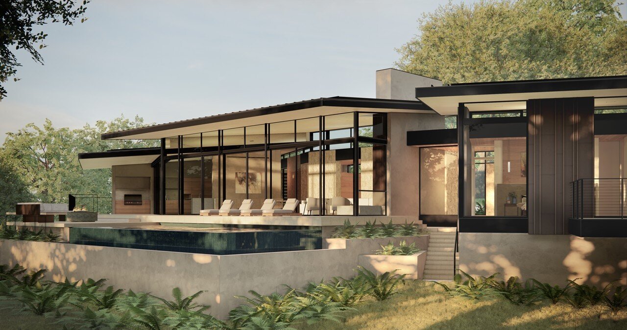 From rendering to reality. A peek at the process bringing this hillside Wine Country custom home to life shows the living room wing, inviting pool, and terraces starting to take shape.⁠
⁠
Link in bio for more details on the project⁠
⁠
Civil: Carlile 