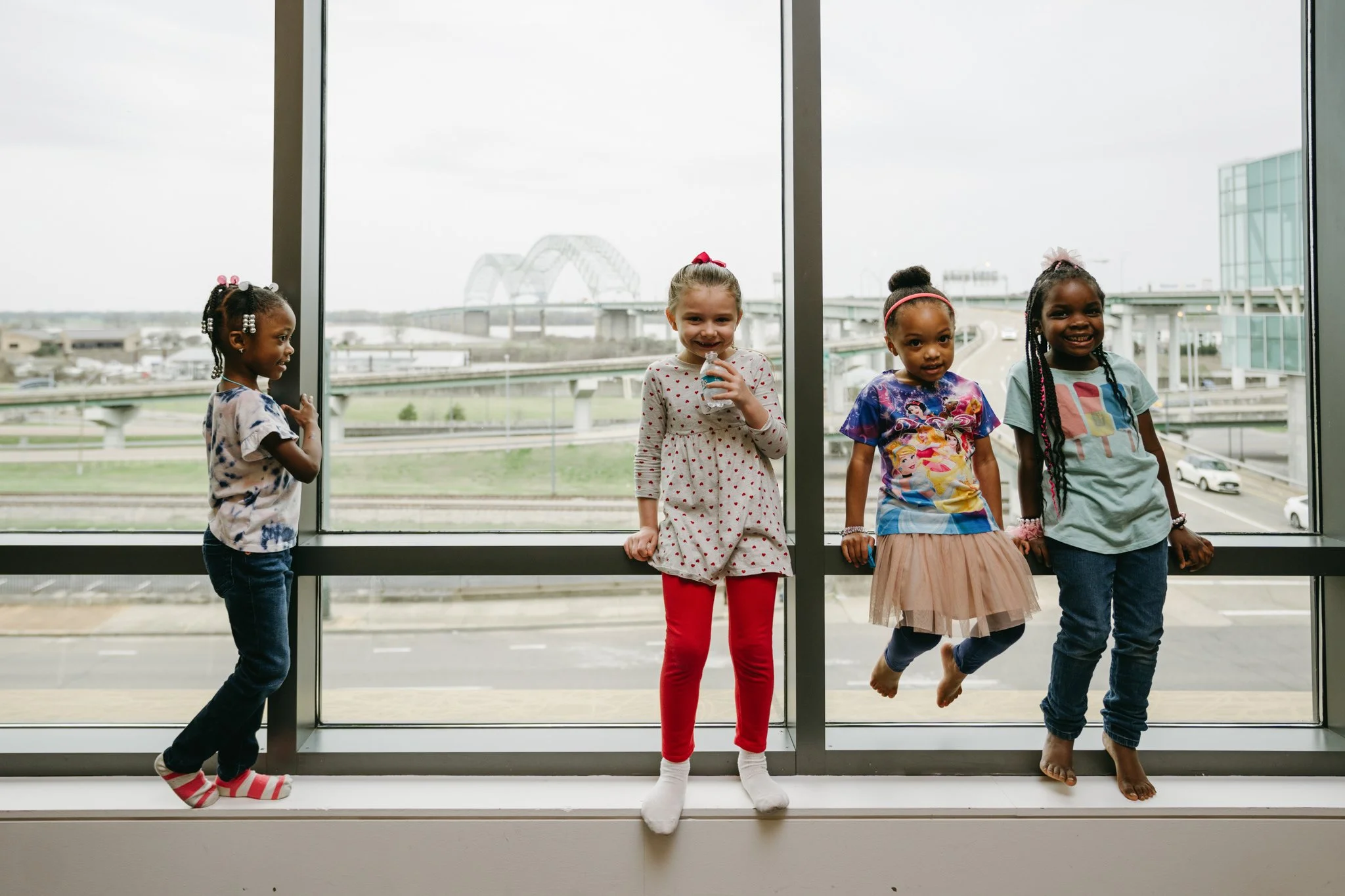 A group of young children at the Right to Read film screening event at the Renasant Convention Center, Memphis.