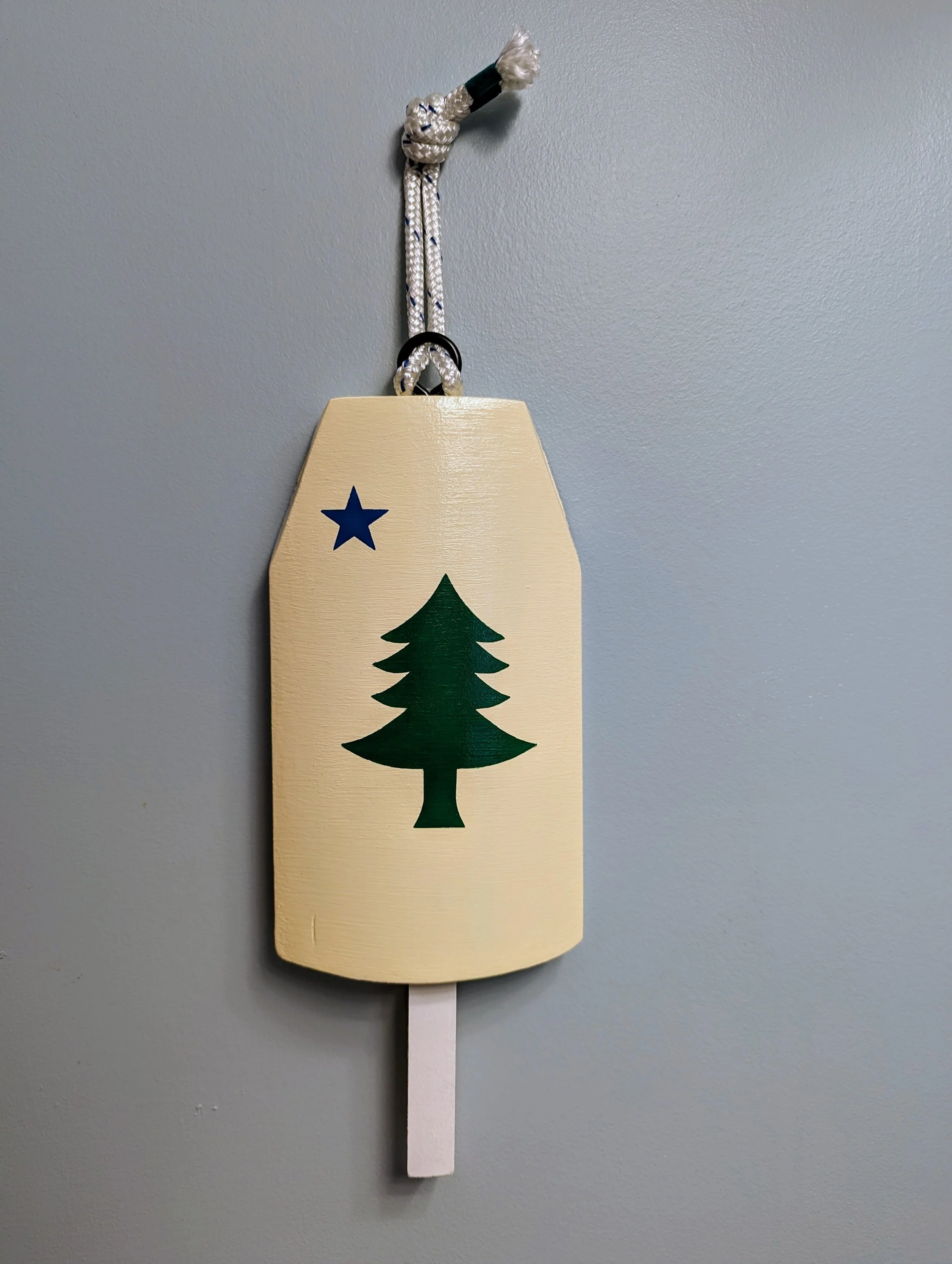 Maine Flag Wood Buoy