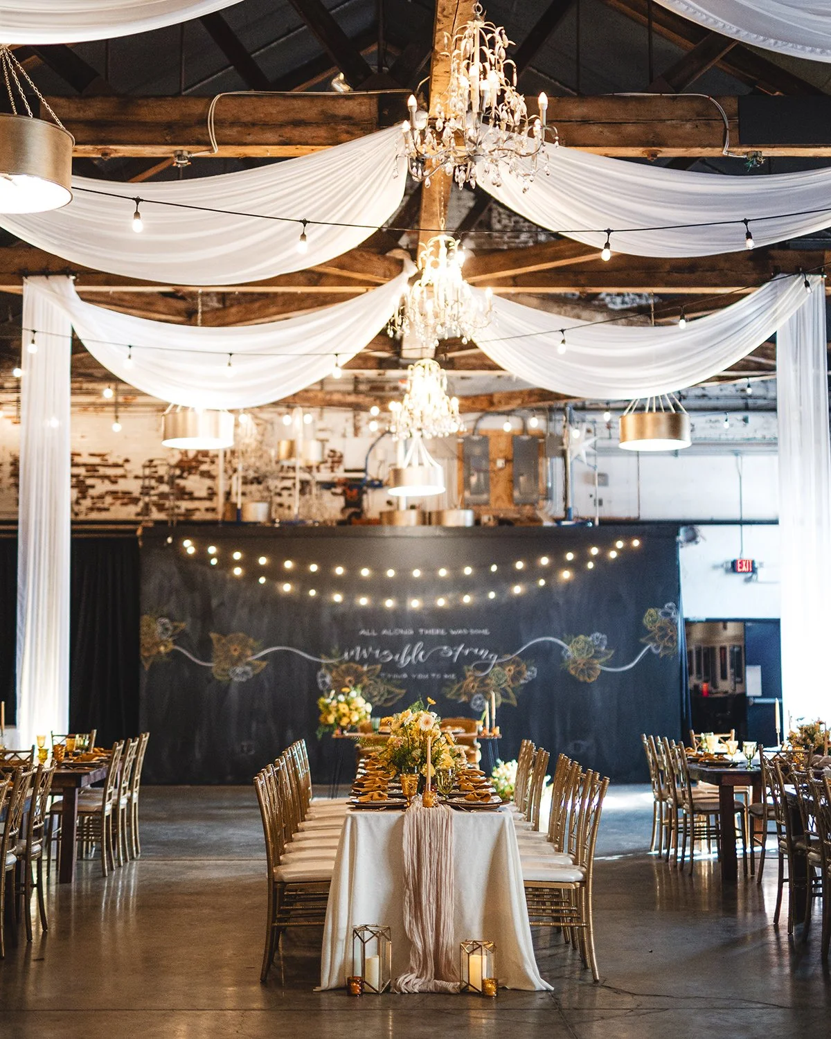 Industrial warehouse wedding and event venue in Dayton, Ohio.