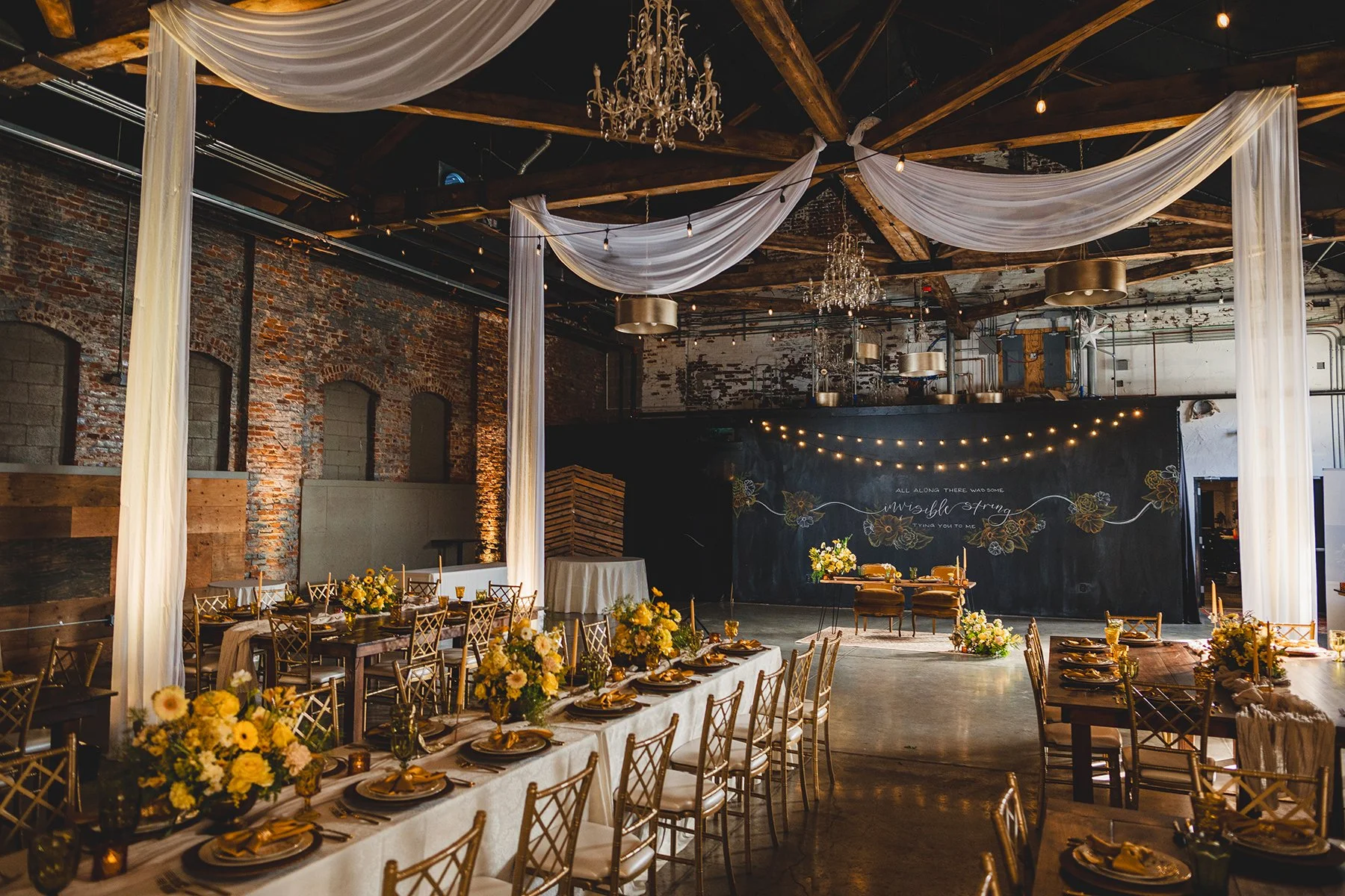 Industrial warehouse wedding and event venue in Dayton, Ohio.