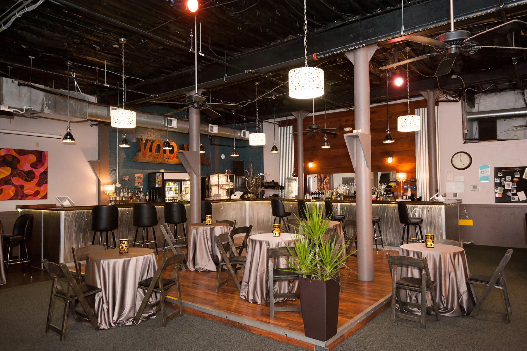 The Vod-Vil Bar at The Brightside Wedding and Event Venue.