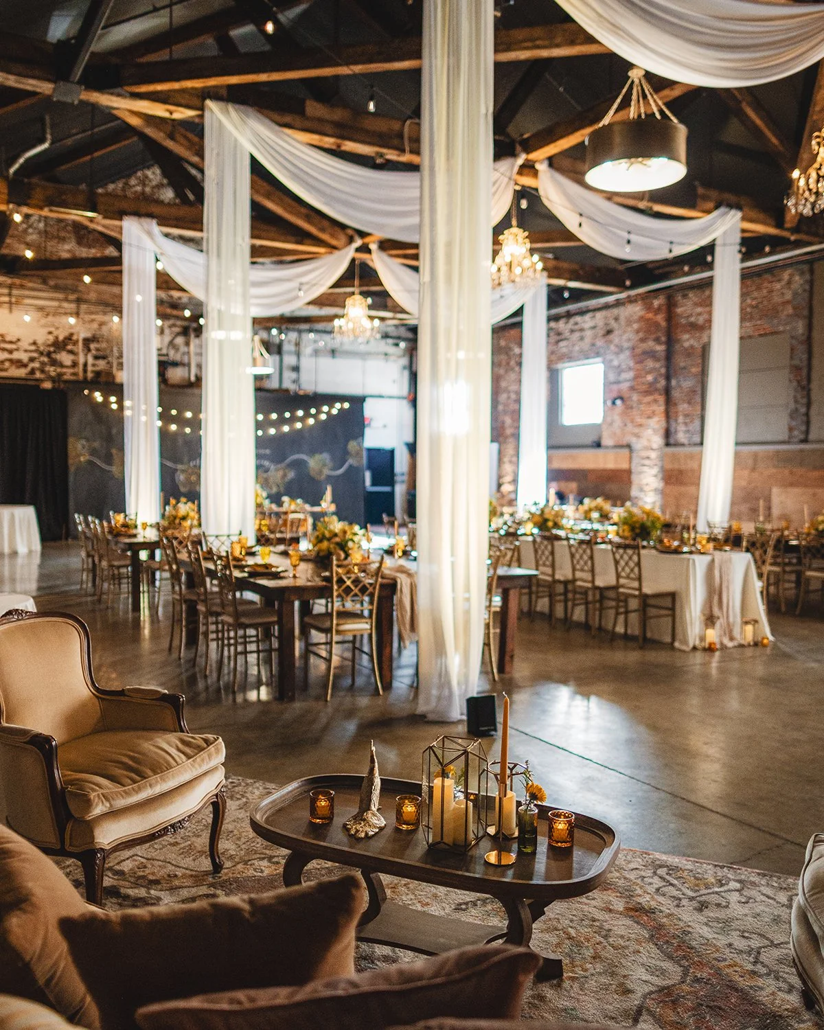 Industrial warehouse wedding and event venue in Dayton, Ohio.