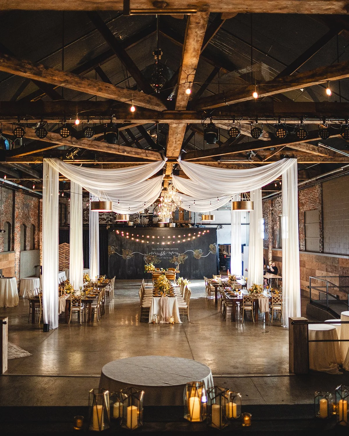 Industrial warehouse wedding and event venue in Dayton, Ohio.