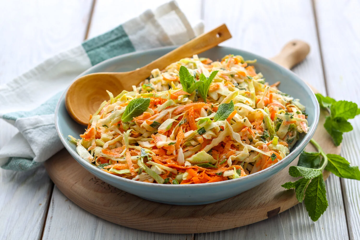 Orange Cabbage Salad with Chicken