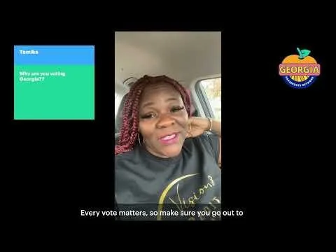 "Why am I voting?" -Tamika from Georgia