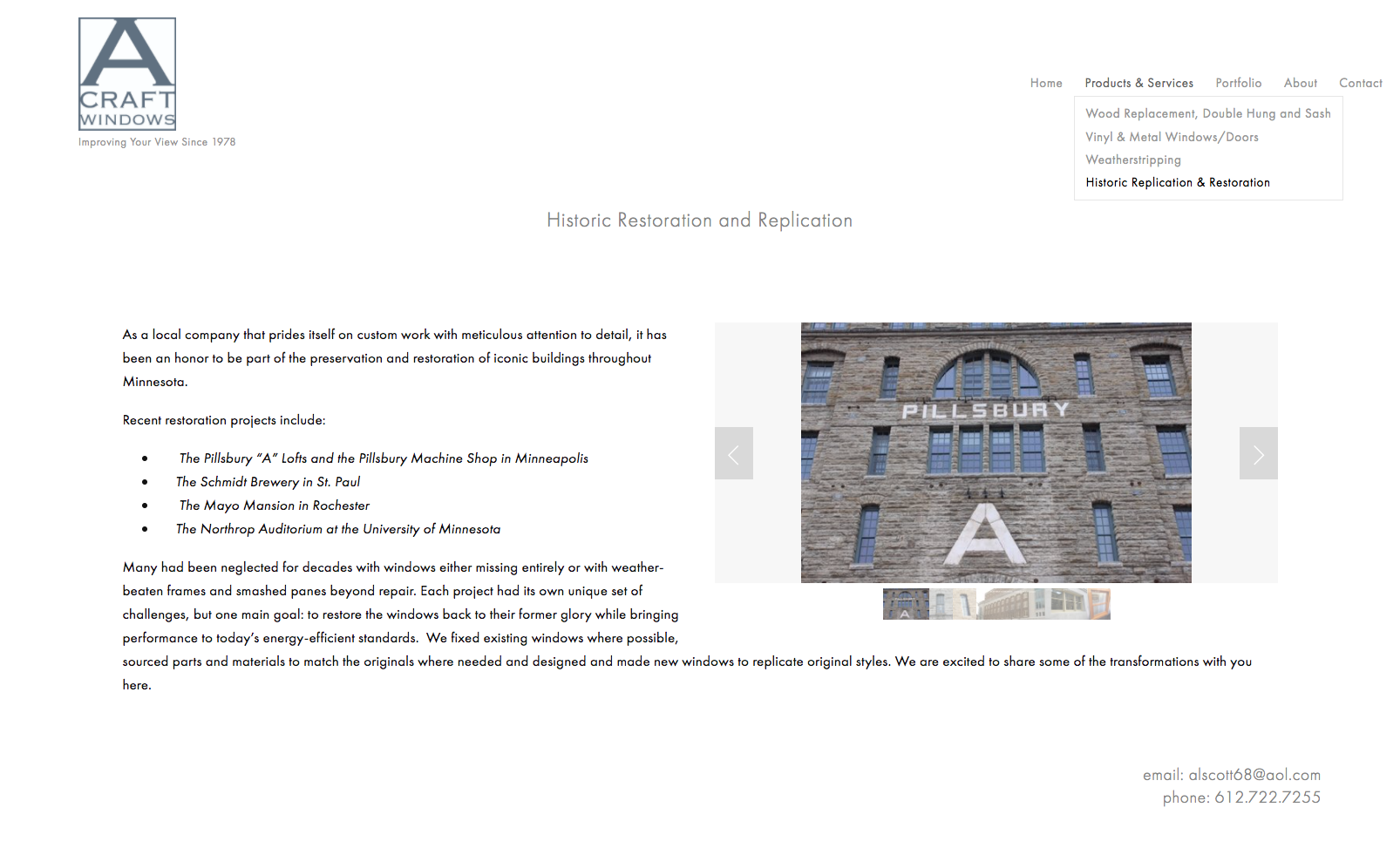 The Pretty Smart Agency client - A-Craft Windows