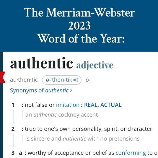 &ldquo;Authentic&rdquo; was selected as the 2023 word of the year by Merriam-Webster. Well, authenticity is *always* popular with us. We focus on authenticity and uniqueness in our work, not to mention always striving to be true to ourselves. 🌈