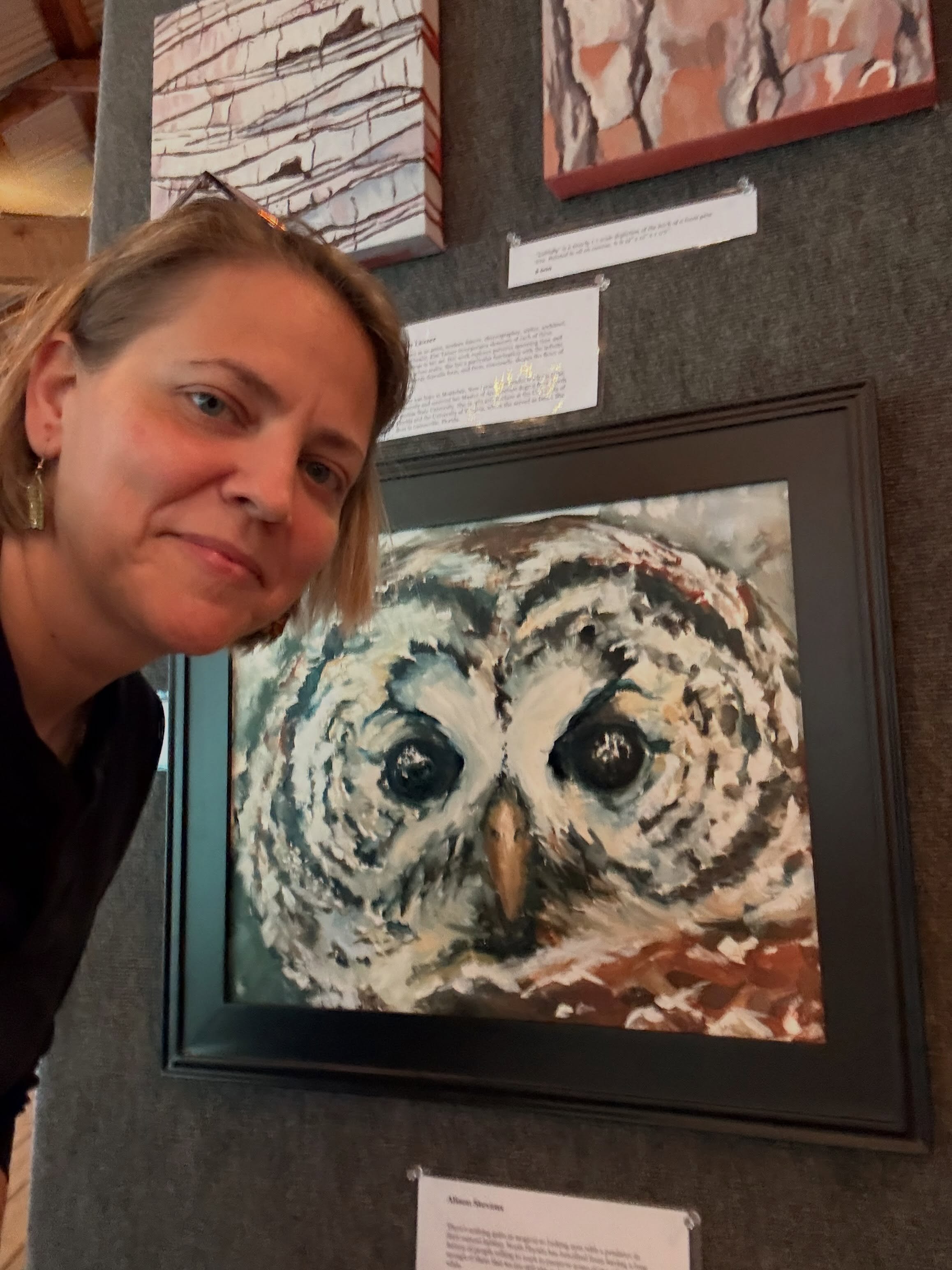 A couple of weeks ago, one of the paintings from my barred owl series was a part of the Alachua Conservation Trust&rsquo;s Goldenrod Gallery exhibit highlighting the interconnectedness of the arts and Florida&rsquo;s nature and wildlife. Thank you to
