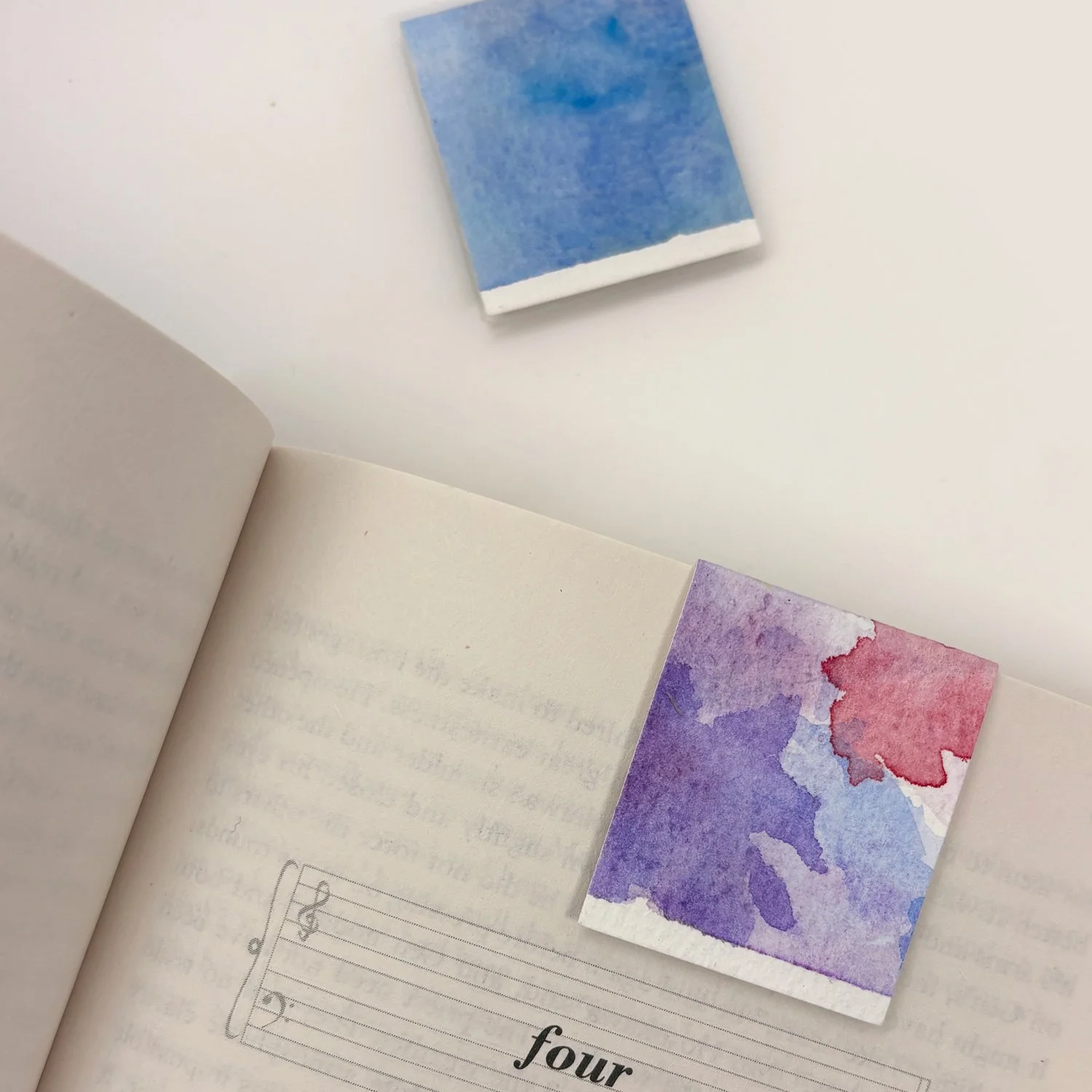 Magnetic Watercolor Bookmarks