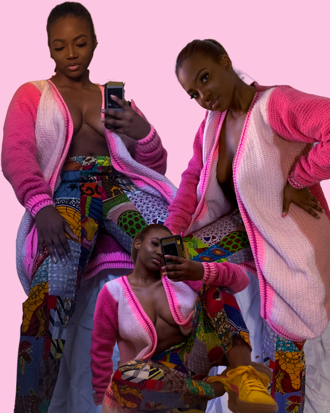 Six Oh Color Black Cardigan