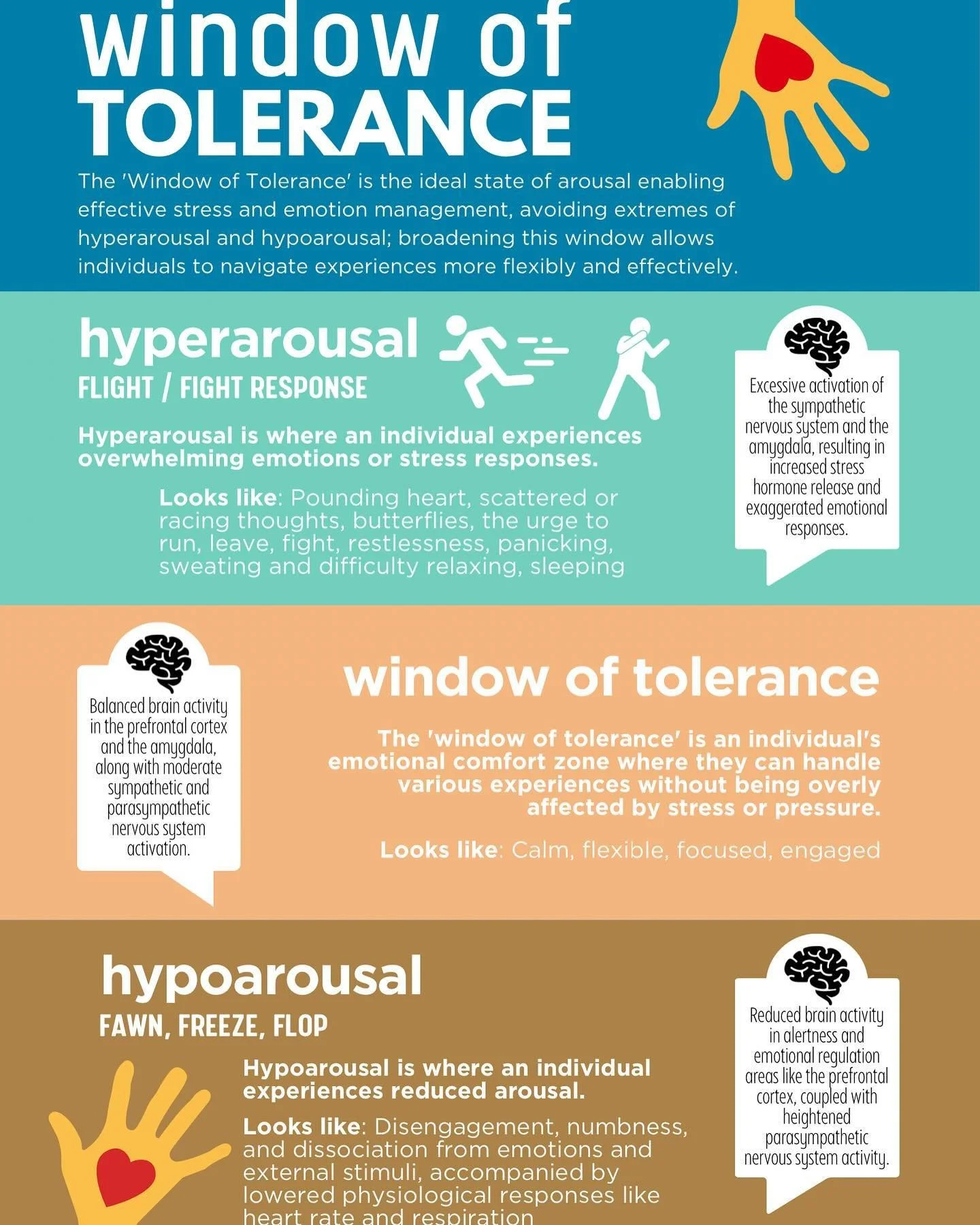 Understanding your Window of Tolerance can be a game-changer for your mental health!

The Window of Tolerance refers to the optimal range of emotional arousal where you can process and manage your emotions effectively. When you&rsquo;re within this &