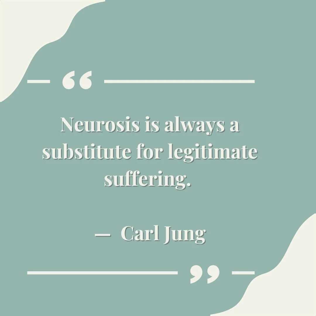 We don't hear the word neurosis much anymore, but basically, it means there's some stress going on. As recovering people, we need to feel our feelings, even the painful ones, in order for them to pass and not get lodged inside. 

The process of matur