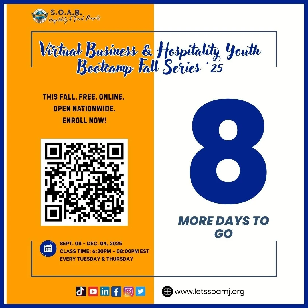 ⏳ 𝐓𝐡𝐞 𝐜𝐨𝐮𝐧𝐭𝐝𝐨𝐰𝐧 𝐢𝐬 𝐨𝐧! 𝐉𝐮𝐬𝐭 𝟖 𝐦𝐨𝐫𝐞 𝐝𝐚𝐲𝐬 𝐮𝐧𝐭𝐢𝐥 𝐭𝐡𝐞 𝐕𝐢𝐫𝐭𝐮𝐚𝐥 𝐁𝐮𝐬𝐢𝐧𝐞𝐬𝐬 & 𝐇𝐨𝐬𝐩𝐢𝐭𝐚𝐥𝐢𝐭𝐲 𝐘𝐨𝐮𝐭𝐡 𝐁𝐨𝐨𝐭𝐜𝐚𝐦𝐩 – 𝐅𝐚𝐥𝐥 𝟐𝟎𝟐𝟓 𝐛𝐞𝐠𝐢𝐧𝐬!
This is YOUR chance to learn, lea