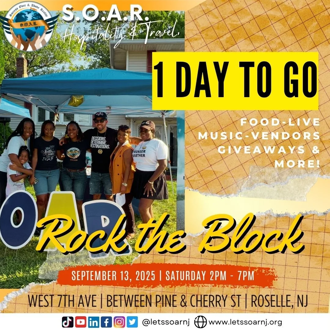𝟏 𝐃𝐚𝐲 𝐭𝐨 𝐆𝐨
🎉 TOMORROW is the day! 🎉
Rock the Block 2025 is here — the most exciting community event of the year!
Don’t just hear about it… BE THERE and let’s soar together! 🚀💛
📅 See you all tomorrow! September