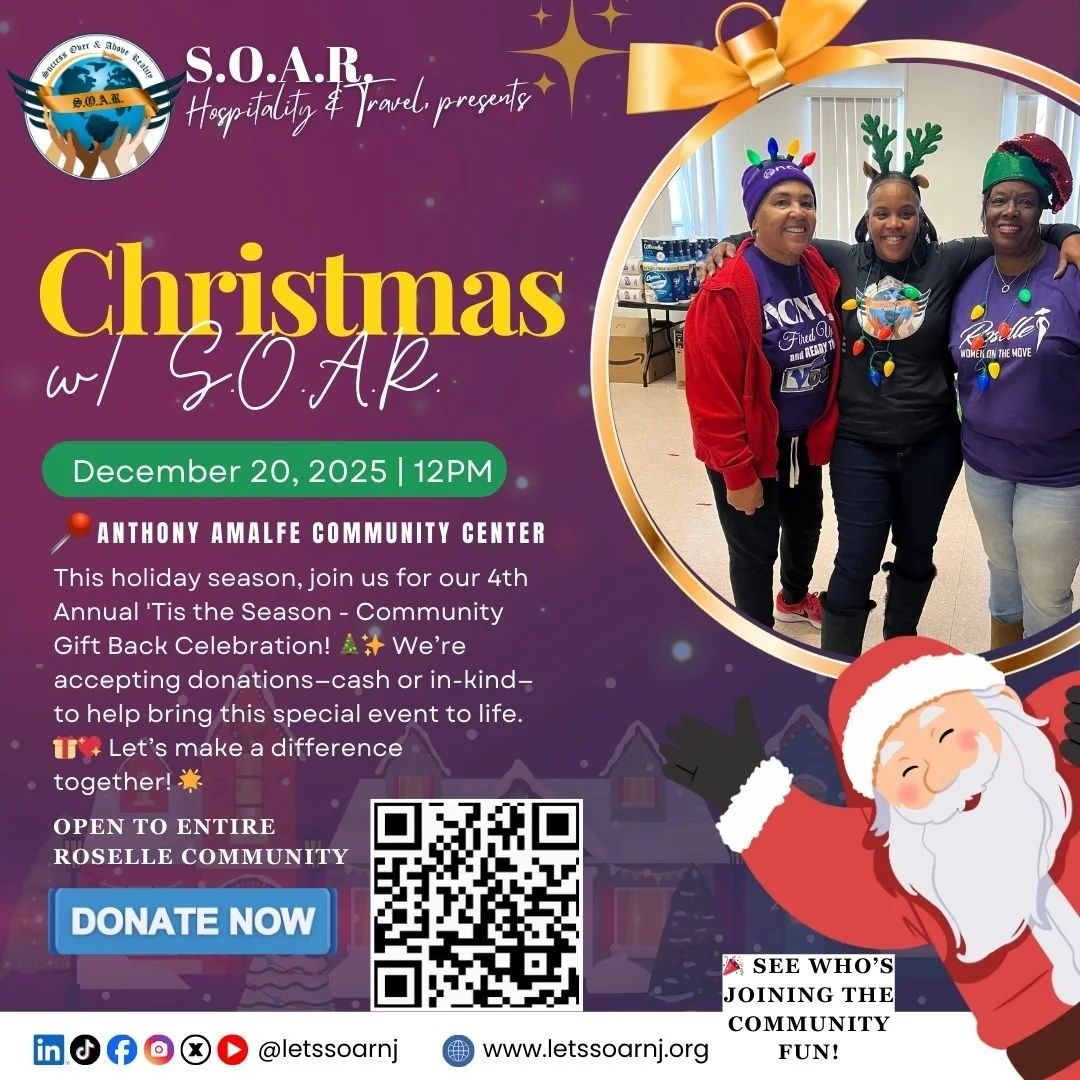 🎉 𝐑𝐨𝐬𝐞𝐥𝐥𝐞, 𝐚𝐫𝐞 𝐲𝐨𝐮 𝐫𝐞𝐚𝐝𝐲 𝐟𝐨𝐫 𝐭𝐡𝐞 𝐦𝐨𝐬𝐭 𝐰𝐨𝐧𝐝𝐞𝐫𝐟𝐮𝐥 𝐝𝐚𝐲 𝐨𝐟 𝐠𝐢𝐯𝐢𝐧𝐠? 🎄

Come and celebrate Christmas with S.O.A.R.&mdash;a joyful community celebration filled with fun, games, smiles, and FREE gifts for all