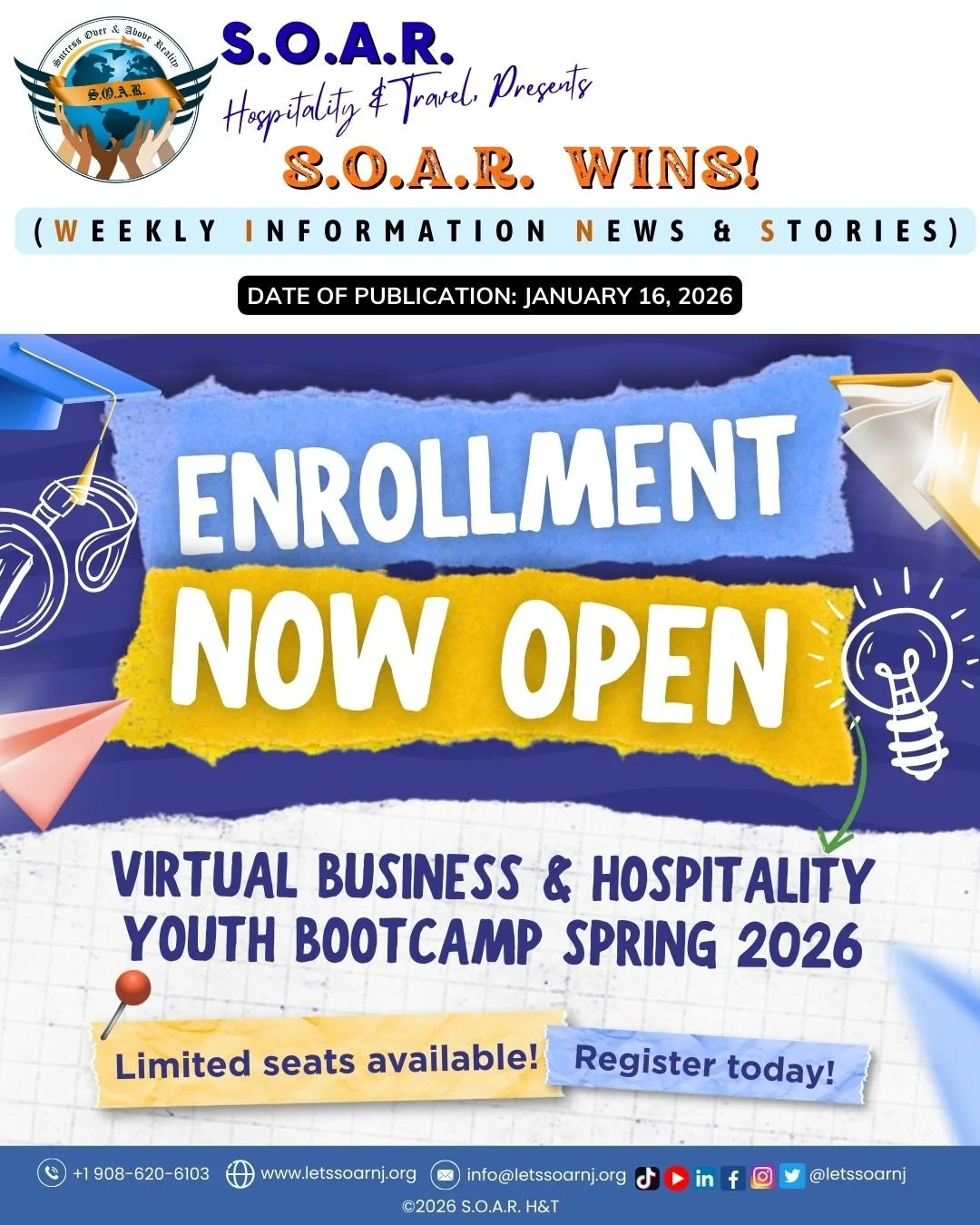 📰 📢𝐇𝐎𝐓 𝐎𝐅𝐅 𝐓𝐇𝐄 𝐏𝐑𝐄𝐒𝐒!!
Celebrating Excellence: Congratulations to Dr. Chasidy Kennedy! 🎓🎉

Learning Knows No Boundaries: Enroll Now, VB&amp;H Bootcamp Spring 2026 🌐📚 

Flexible Learning, Real Impact: Discover S.O.A.R. Hybrid Educa